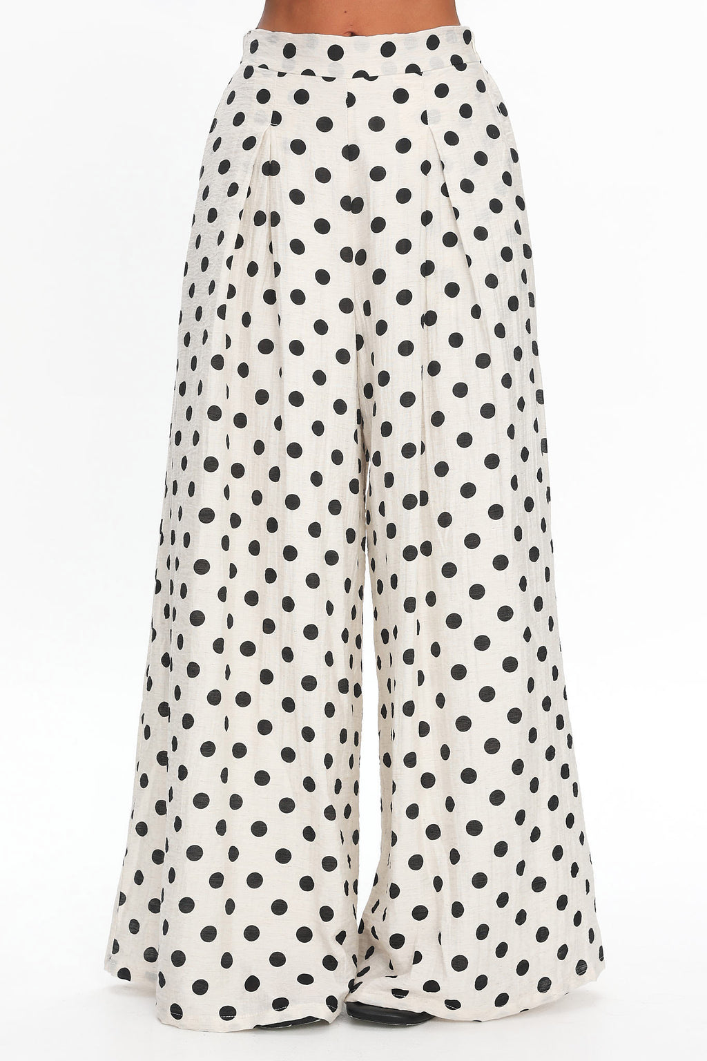 Galentines Wide Leg Pants Polka Dot Ivory by Selfie Leslie Australia