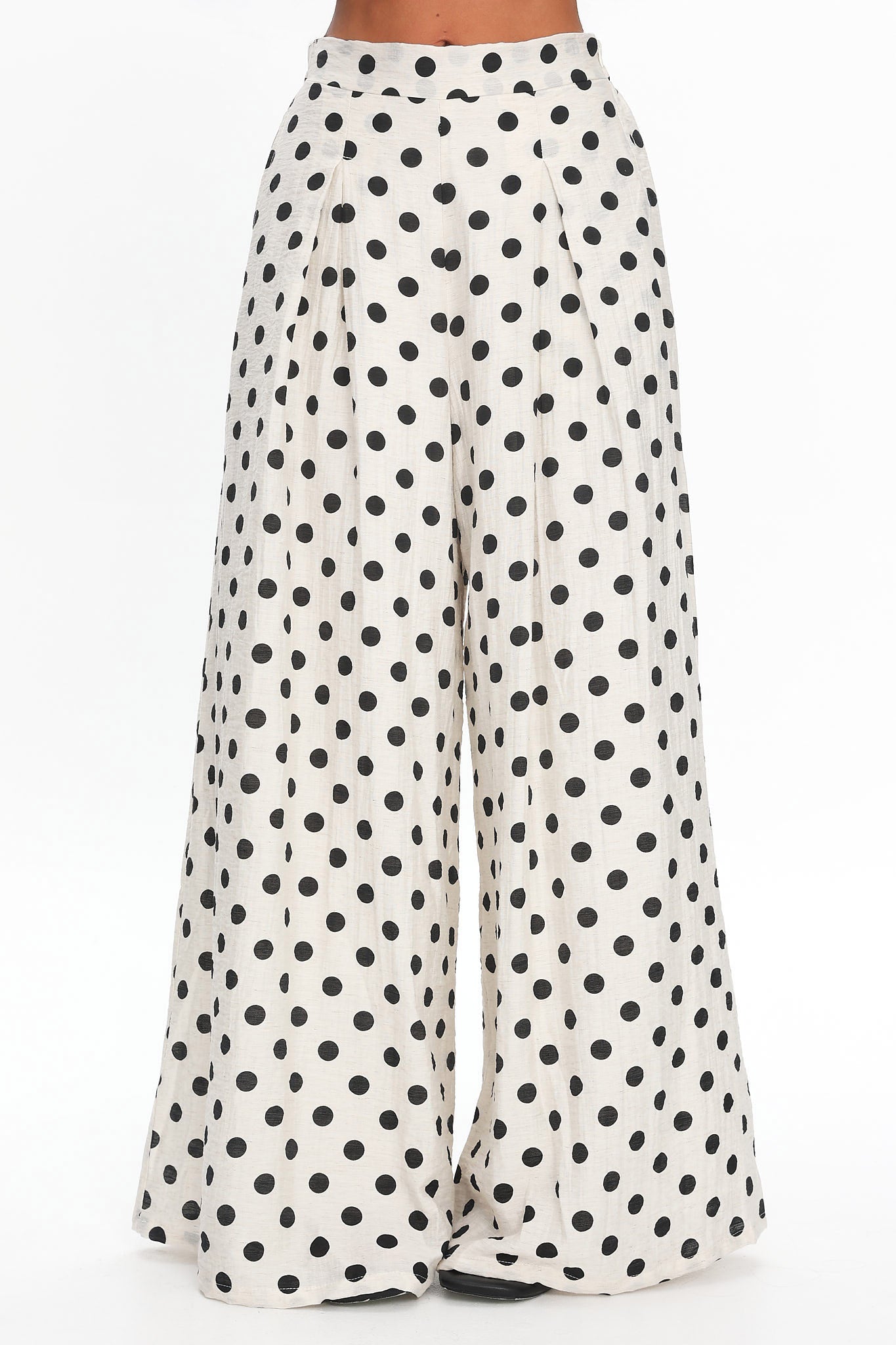 Galentines Wide Leg Pants Polka Dot Ivory by Selfie Leslie Australia