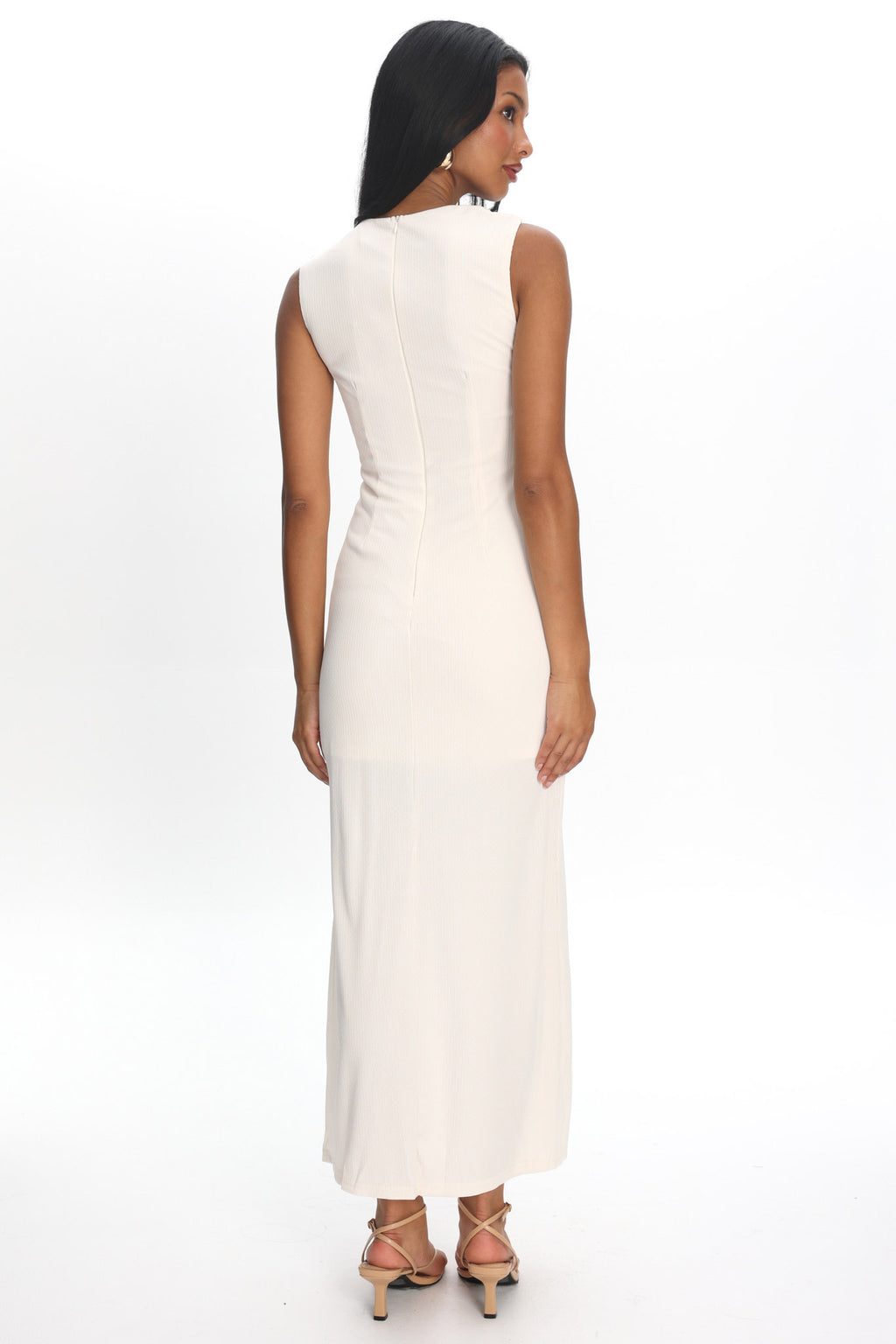 Daleela Asymmetric Neckline Maxi Dress Vanilla by Selfie Leslie Australia