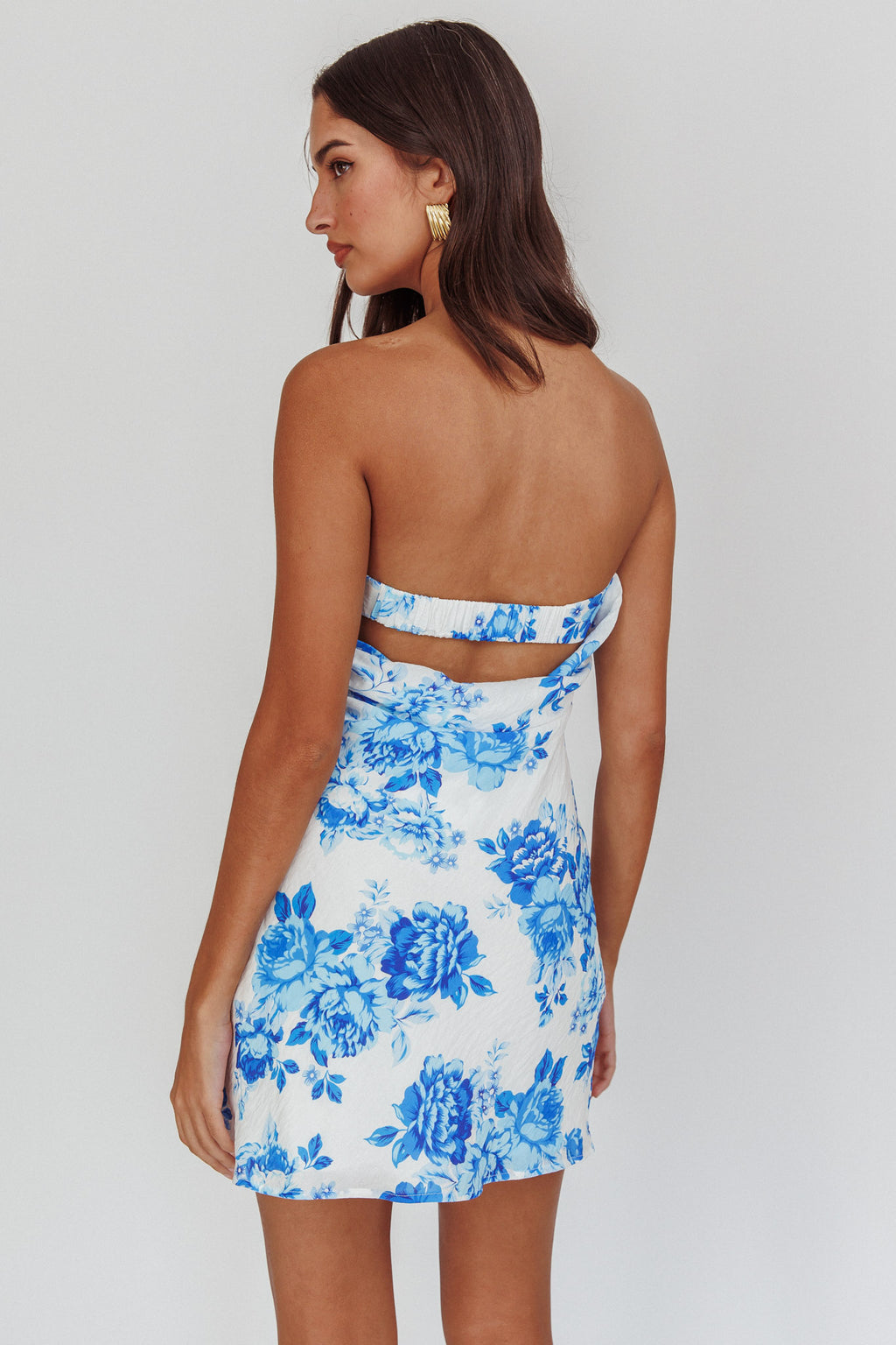 Sorbet Strapless Mini Dress Blue by Selfie Leslie Australia