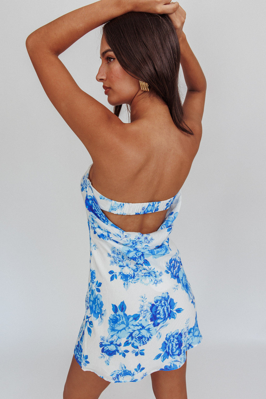 Sorbet Strapless Mini Dress Blue by Selfie Leslie Australia