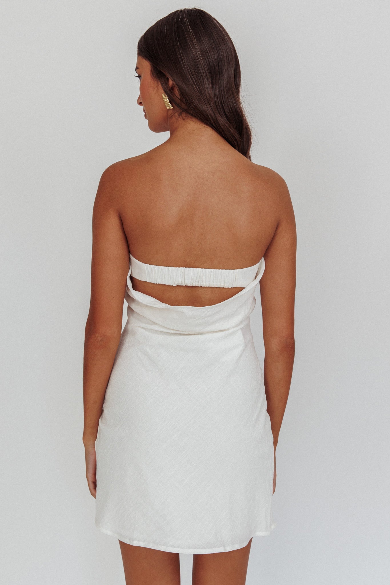 Sorbet Strapless Mini Dress White by Selfie Leslie Australia