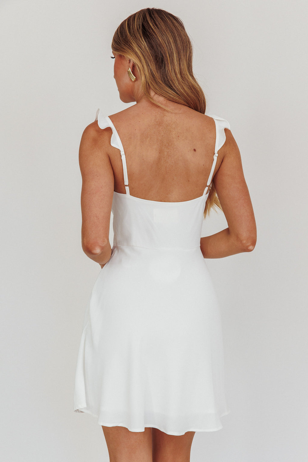 Camille A-line Mini Dress White by Selfie Leslie Australia