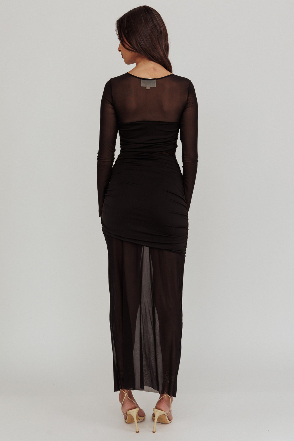 Harpa Mesh Maxi Dress Black by Selfie Leslie Australia