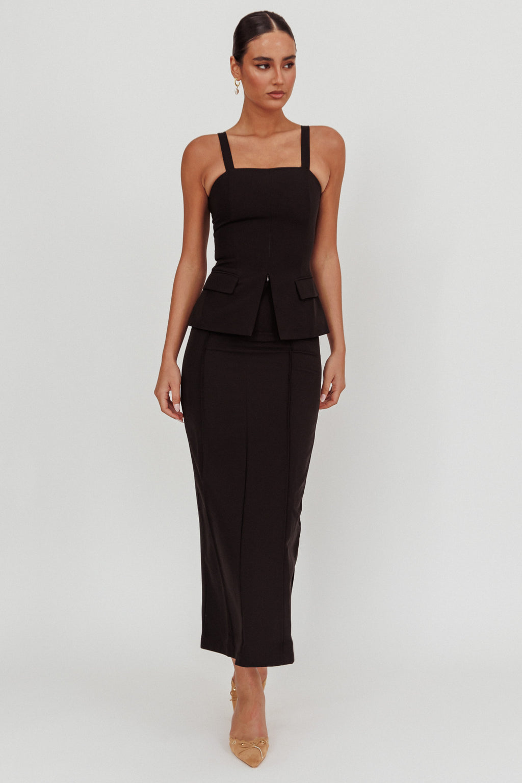 Like I Do Maxi Skirt Black by Selfie Leslie Australia