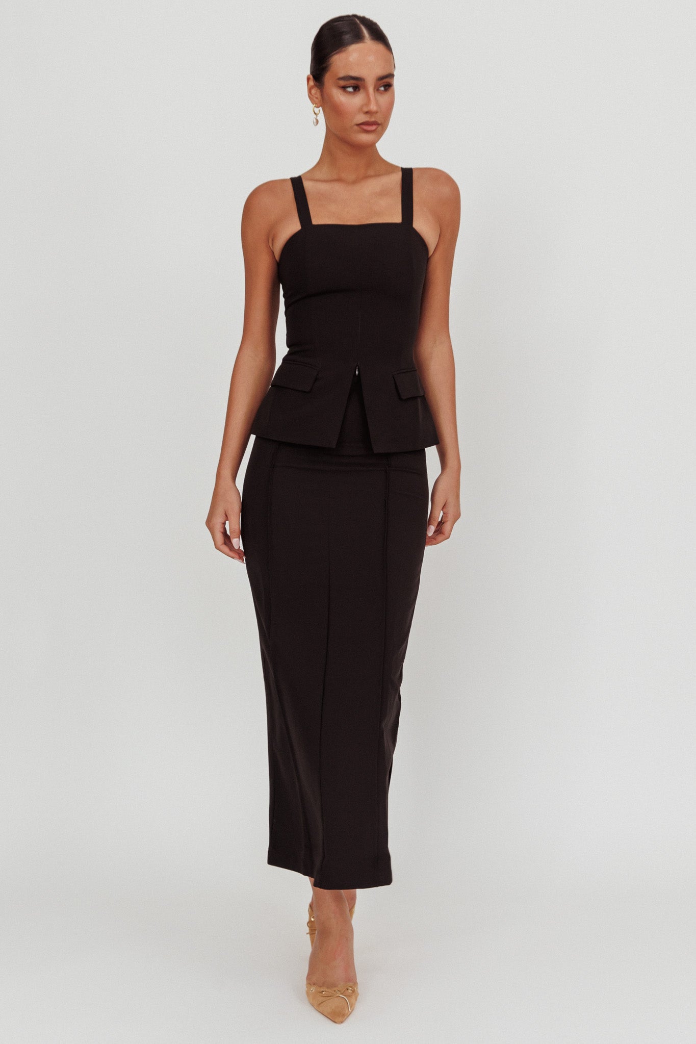 Like I Do Maxi Skirt Black by Selfie Leslie Australia