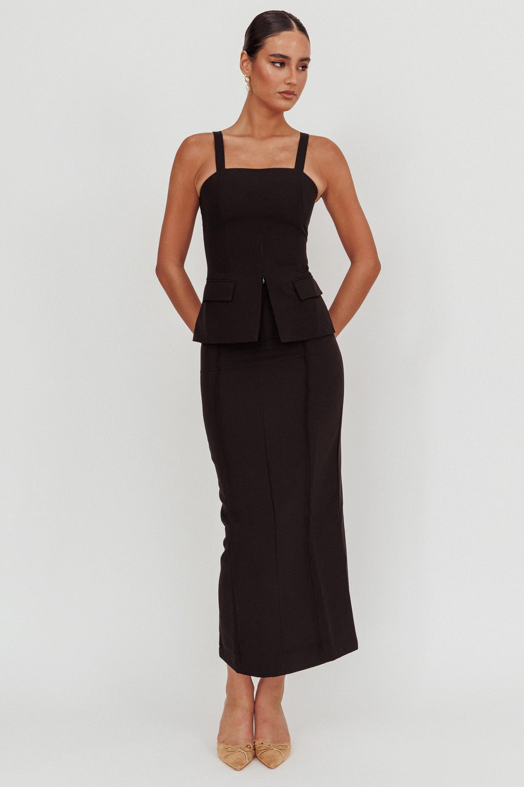 Like I Do Maxi Skirt Black by Selfie Leslie Australia