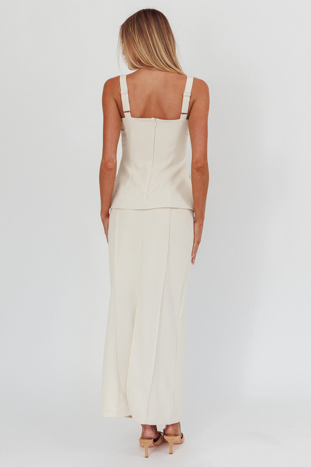 Like I Do Maxi Skirt Cream by Selfie Leslie Australia