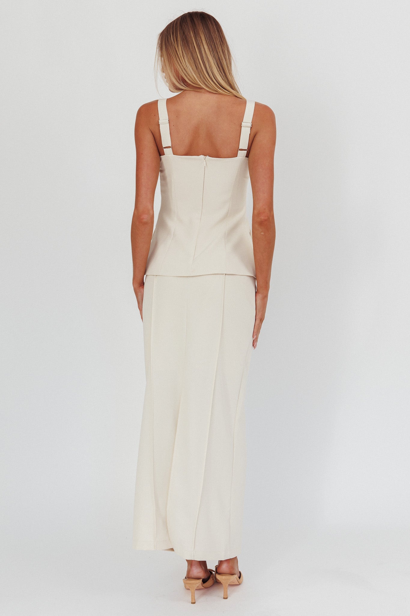 Like I Do Maxi Skirt Cream by Selfie Leslie Australia