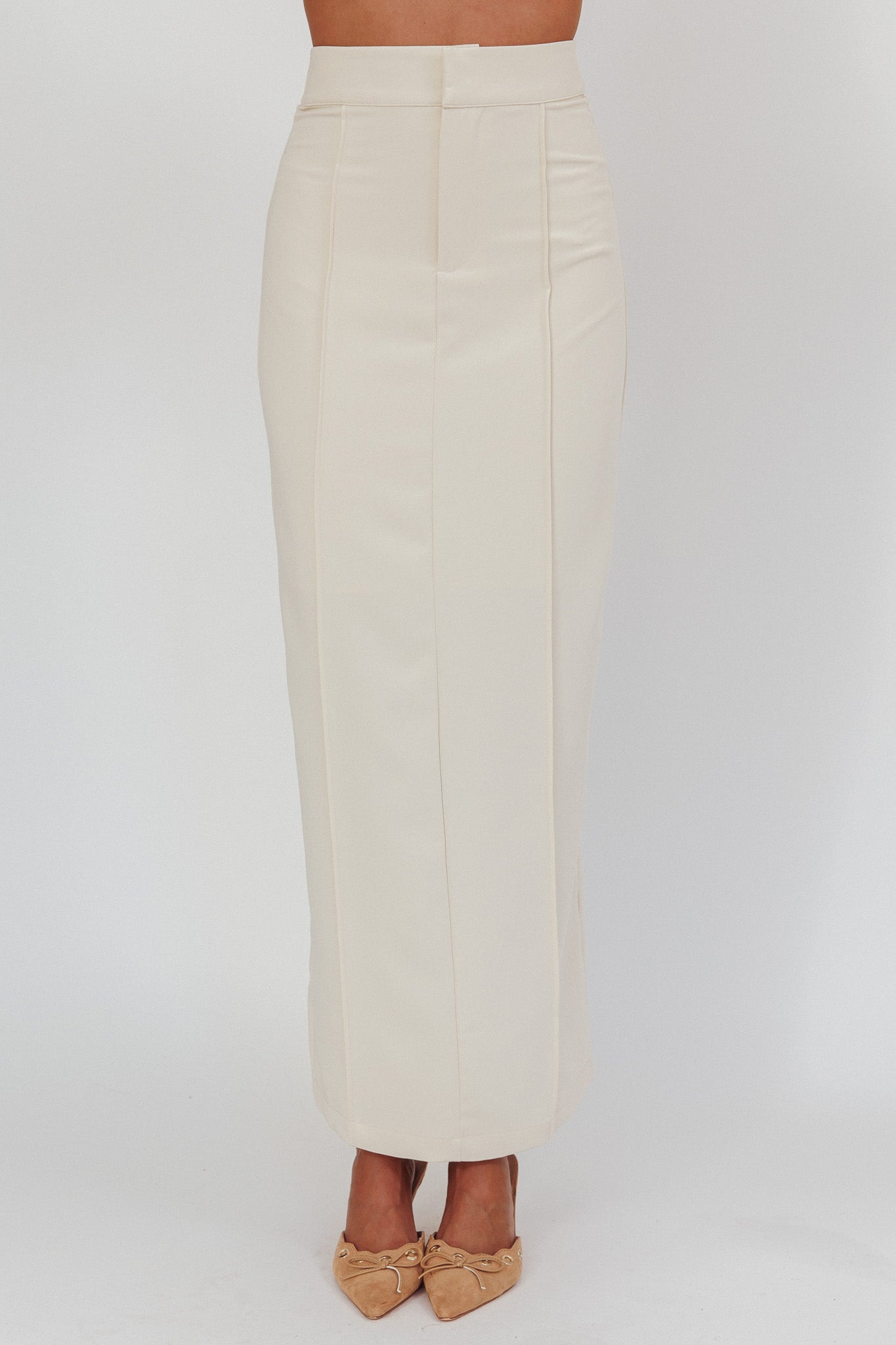 Like I Do Maxi Skirt Cream by Selfie Leslie Australia