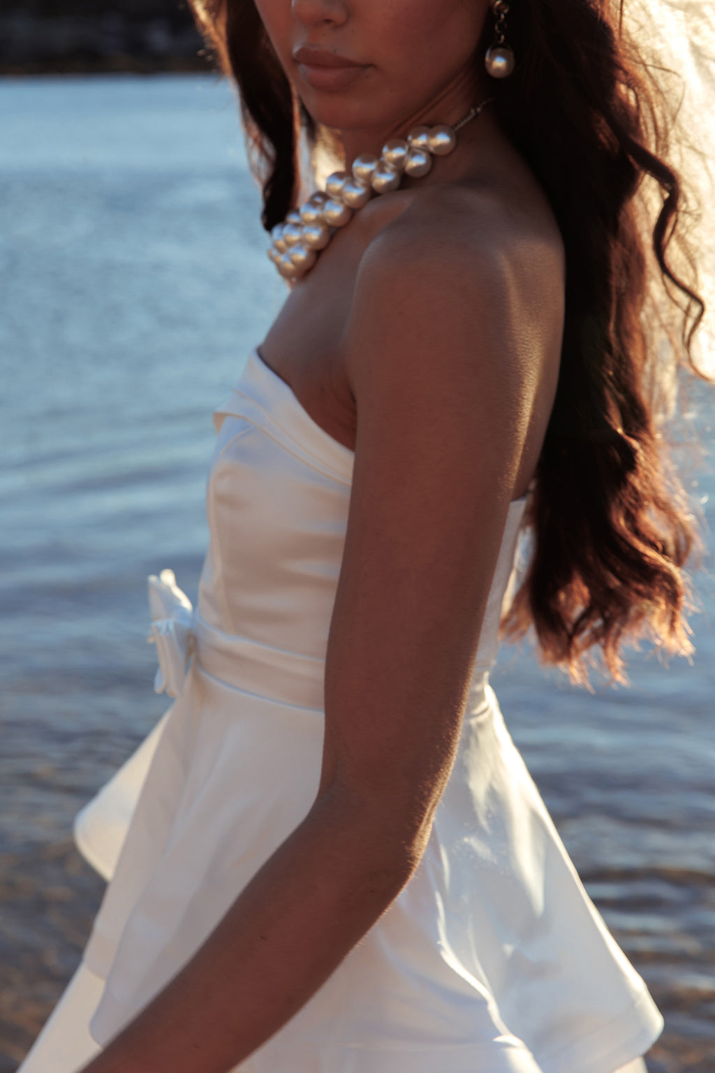 Alix Strapless Tiered Ruffle Mini Dress White by Selfie Leslie Australia