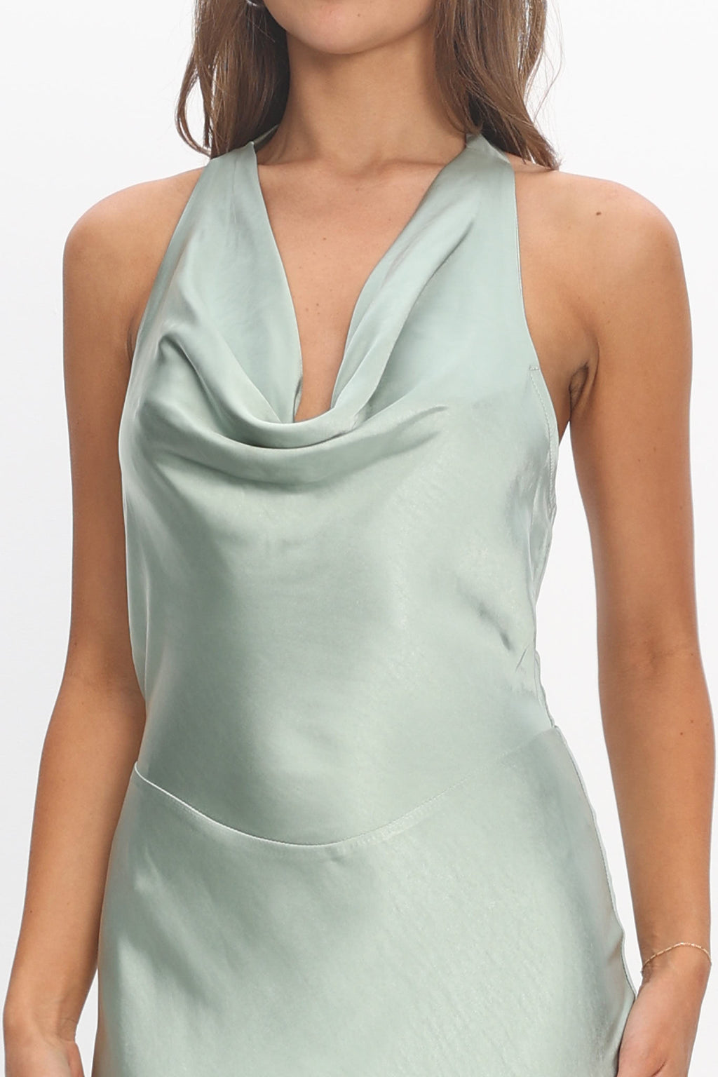 Element Tied Halter Maxi Dress Sage by Selfie Leslie Australia