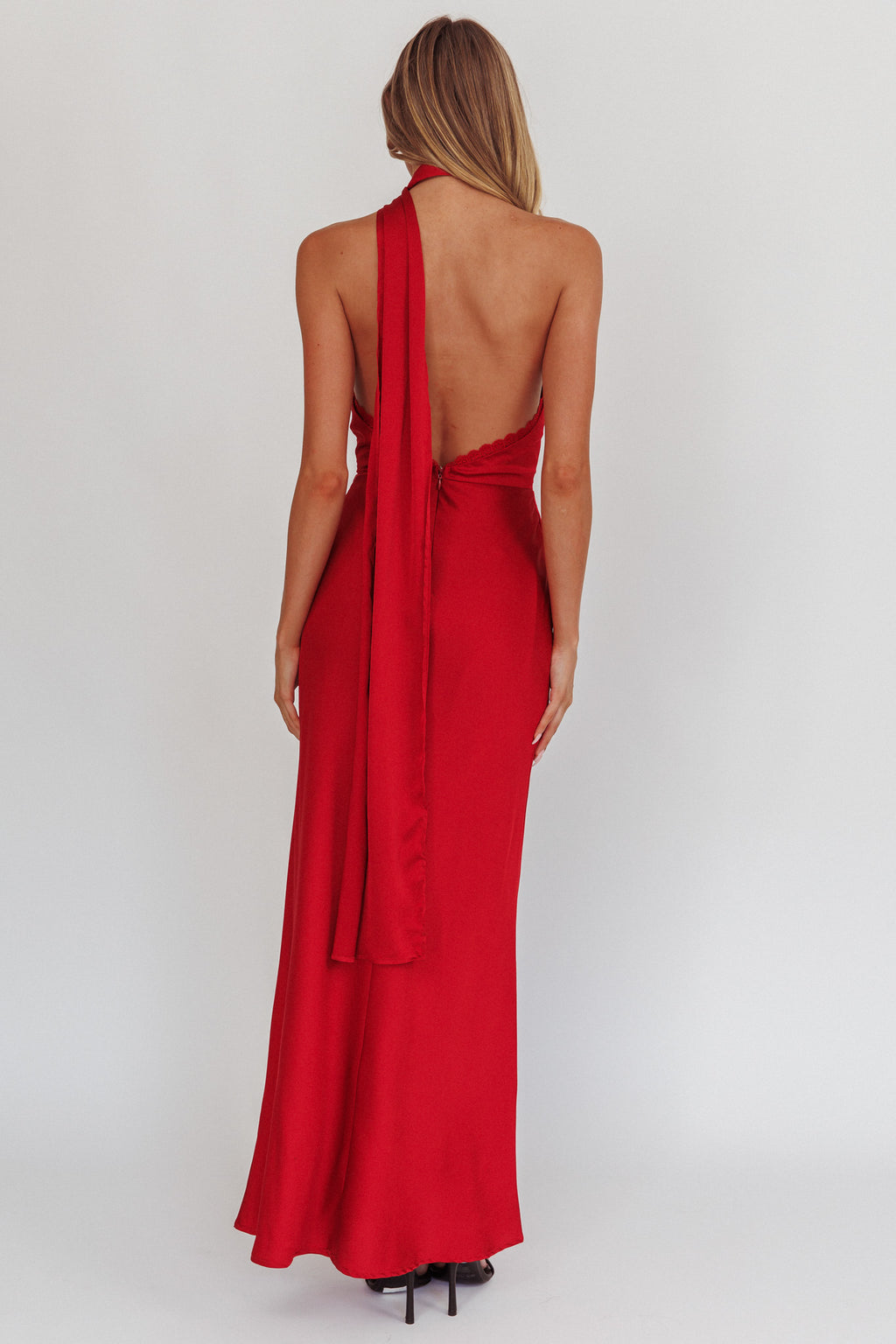 Adora One-Shoulder Maxi Dress Red by Selfie Leslie Australia
