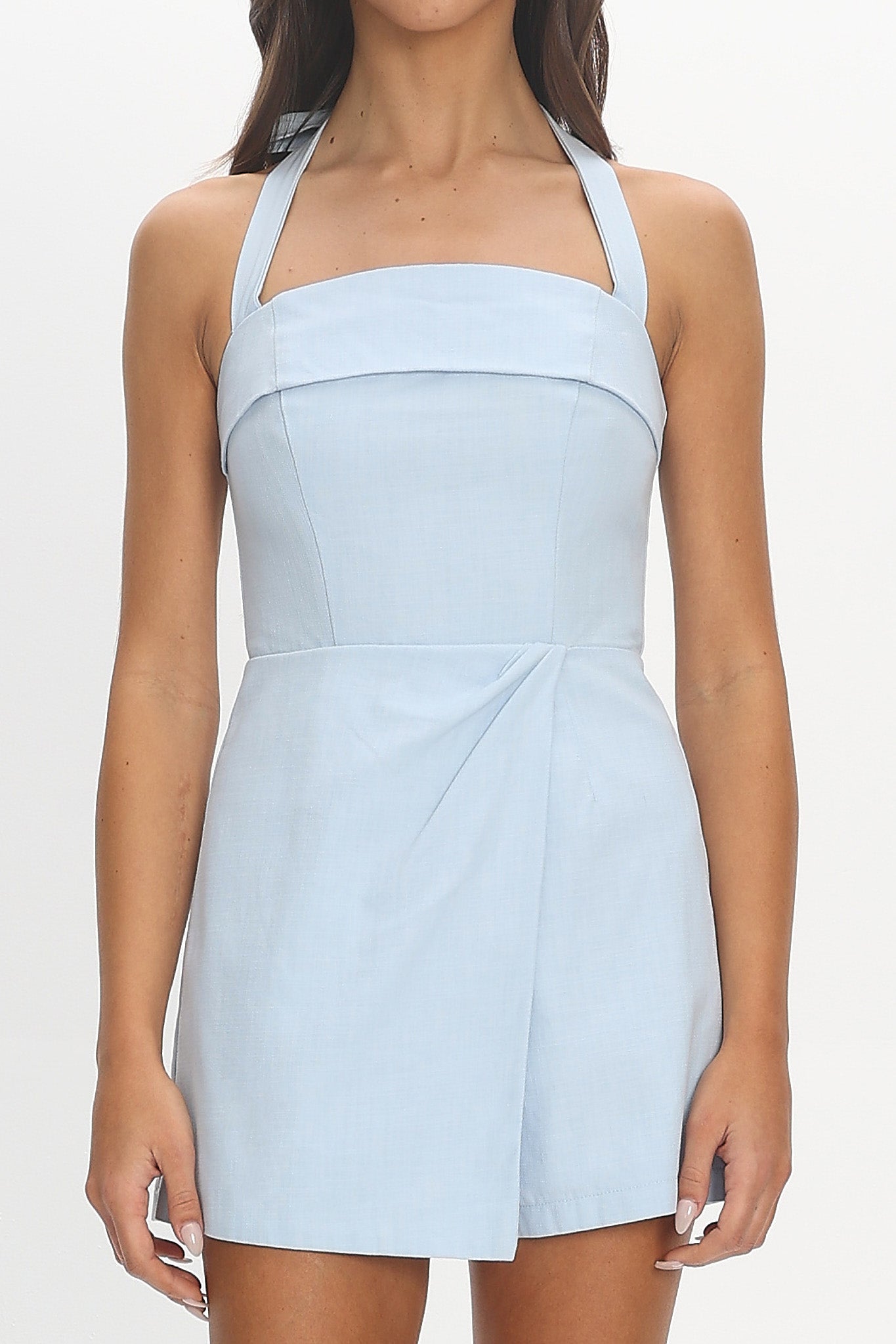 Mizu Halter Romper Light Blue