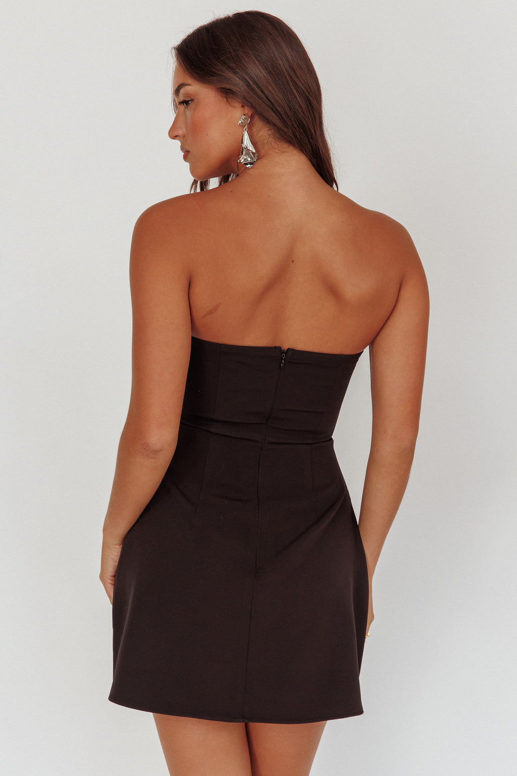 Hillara Strapless Mini Dress Black by Selfie Leslie Australia