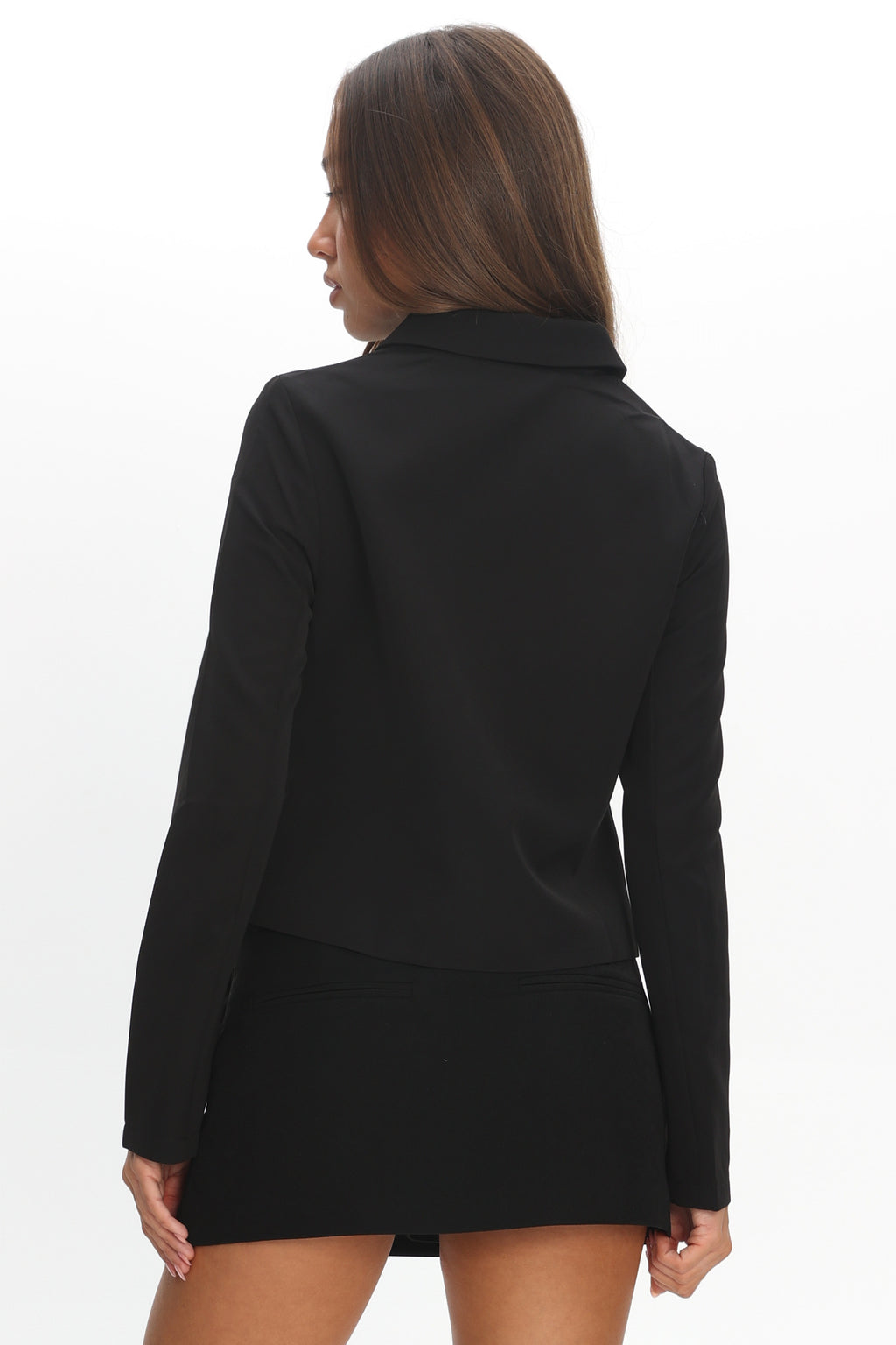 Marsha Button Front Crop Jacket Black by Selfie Leslie Australia