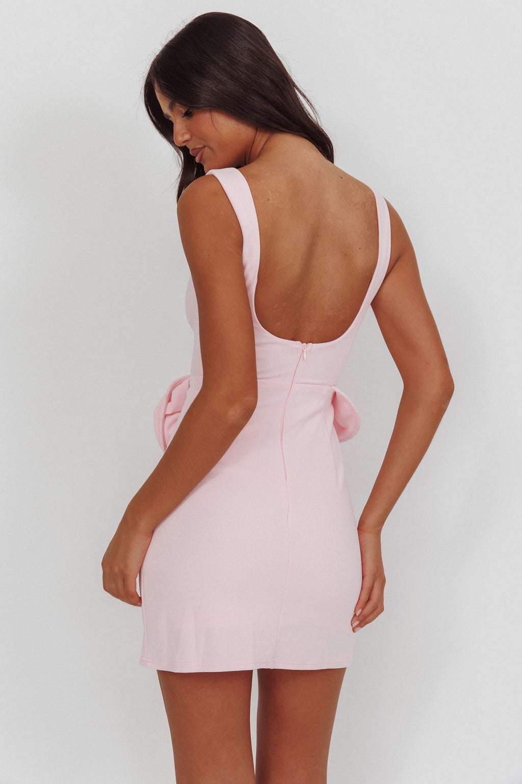 Goldy Rose Waist Decoration Mini Dress Pink by Selfie Leslie Australia