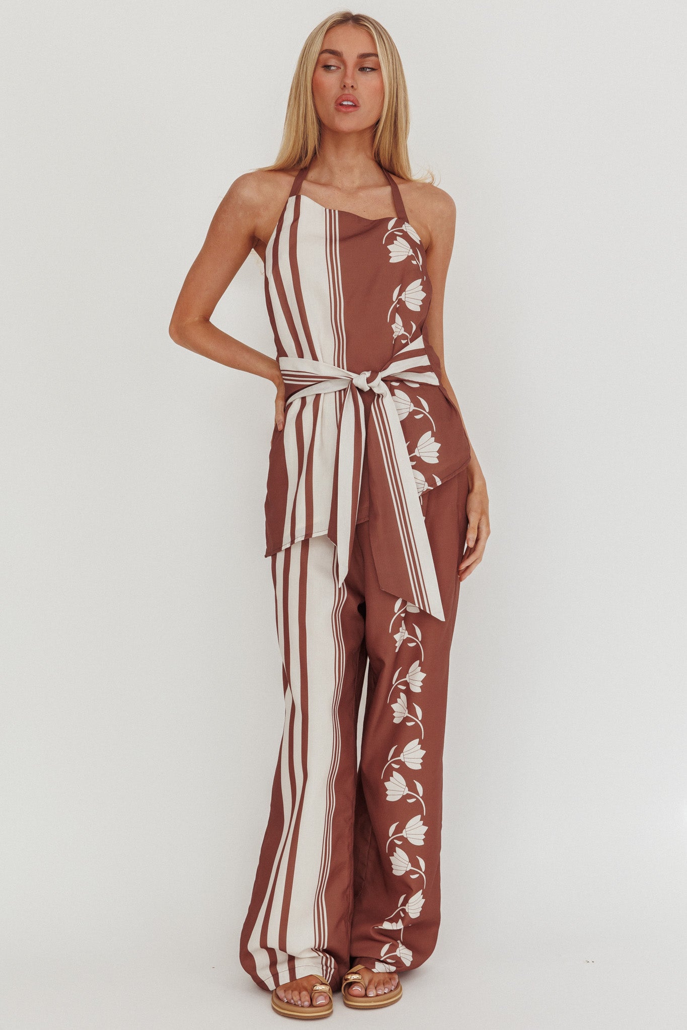 Eniola Drawstring Pants Palma by Selfie Leslie Australia