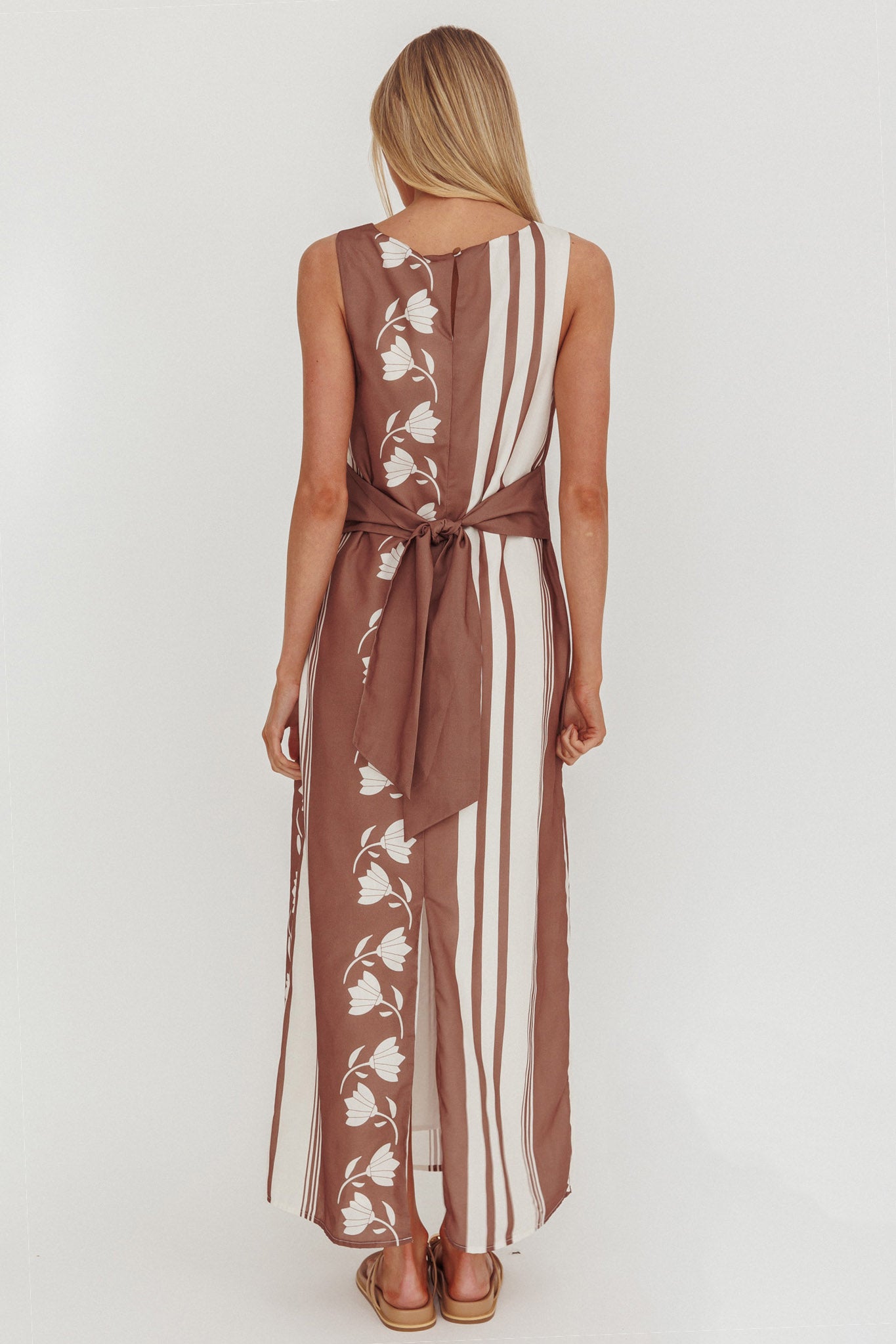 Dayla Sleeveless Waist Tie Maxi Dress Palma by Selfie Leslie Australia