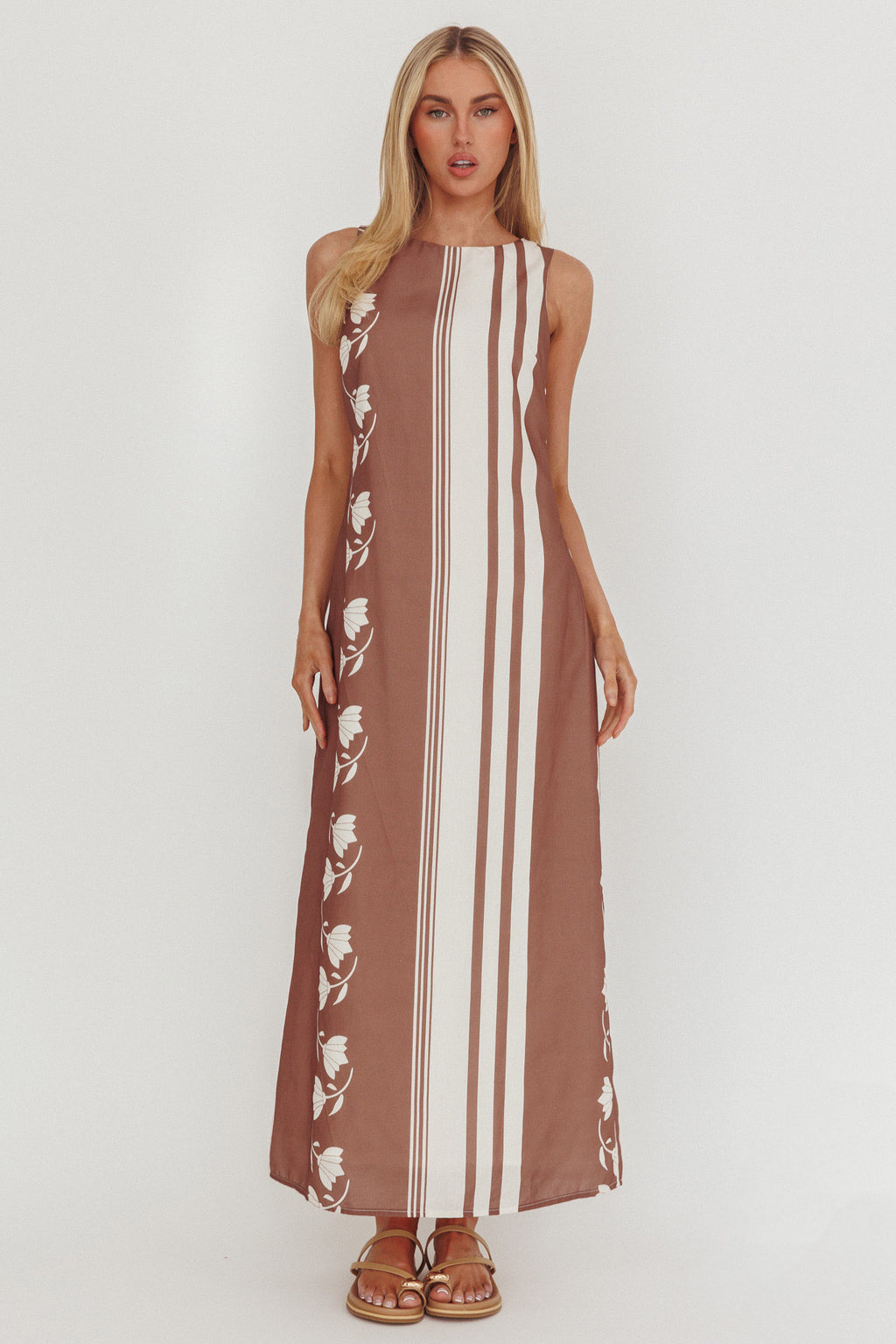 Dayla Sleeveless Waist Tie Maxi Dress Palma by Selfie Leslie Australia