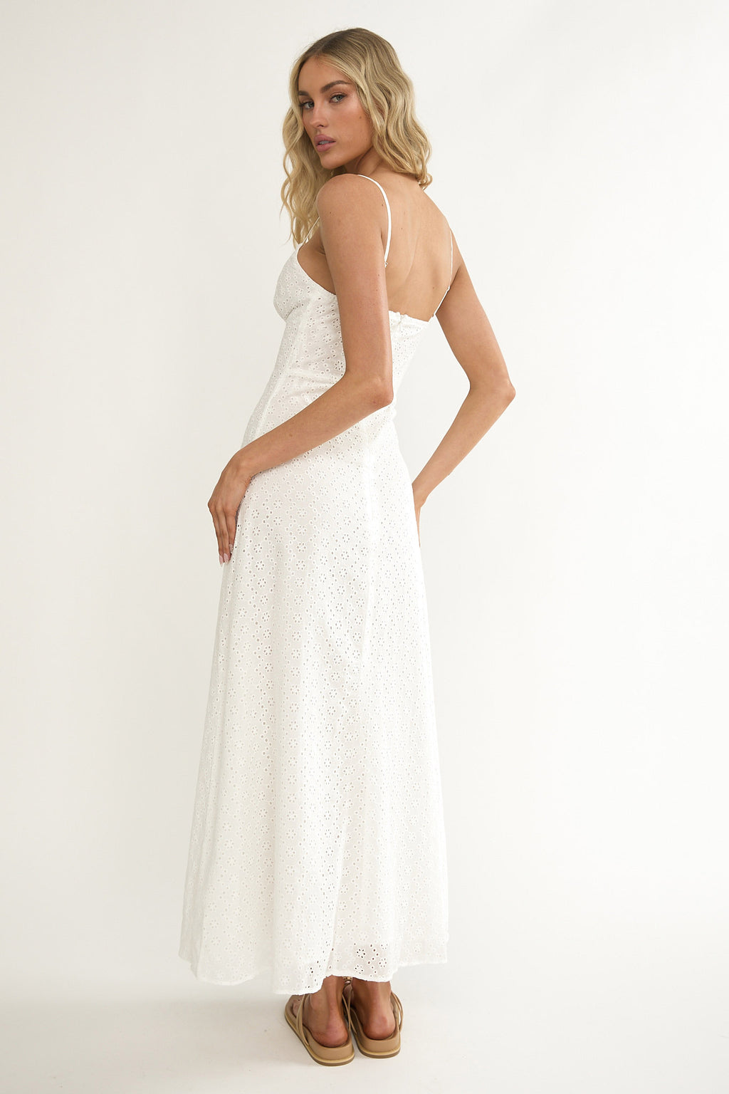 Naysha Eyelet Embroidery Maxi Dress by Selfie Leslie Australia