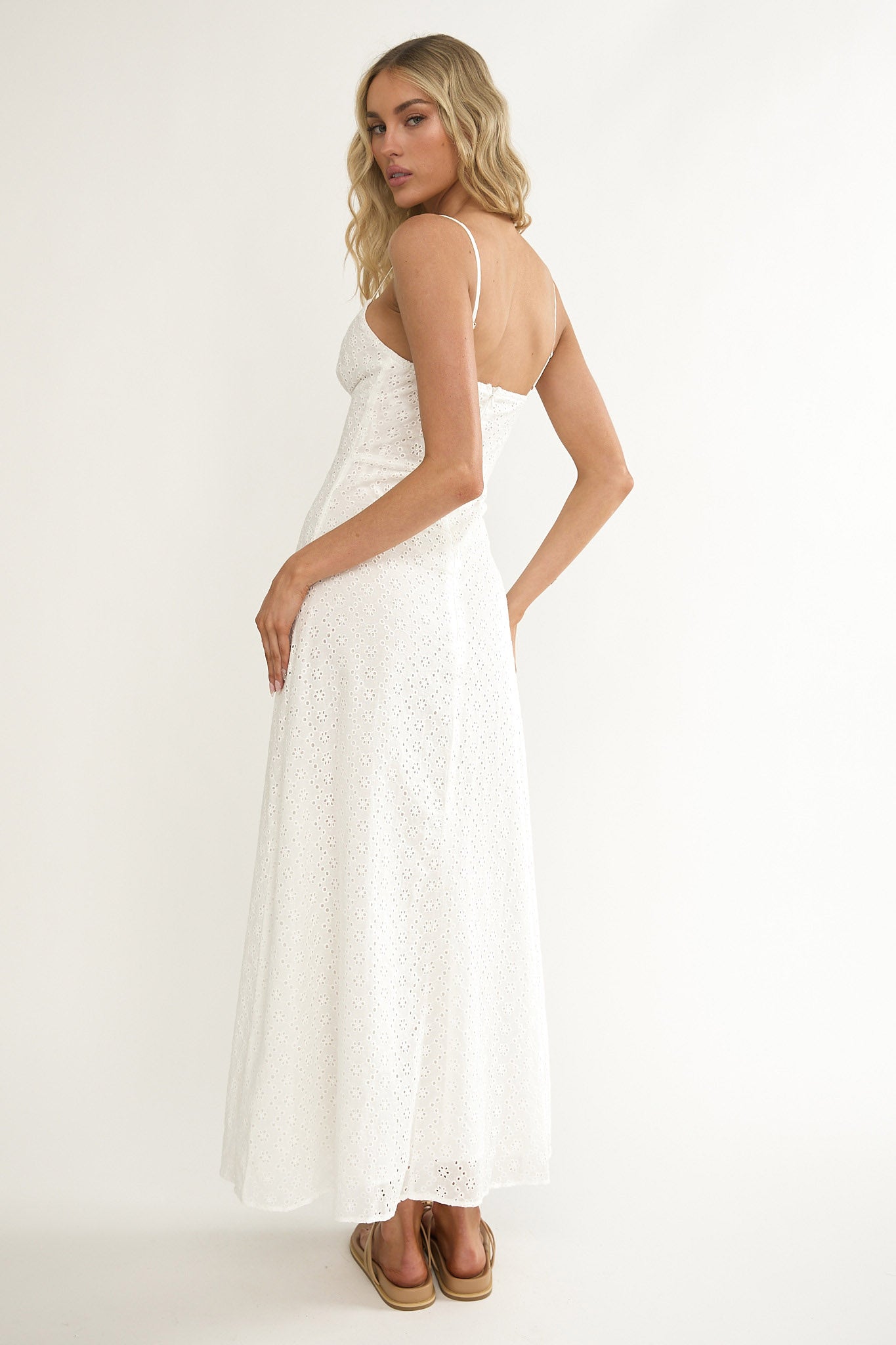 Naysha Eyelet Embroidery Maxi Dress by Selfie Leslie Australia