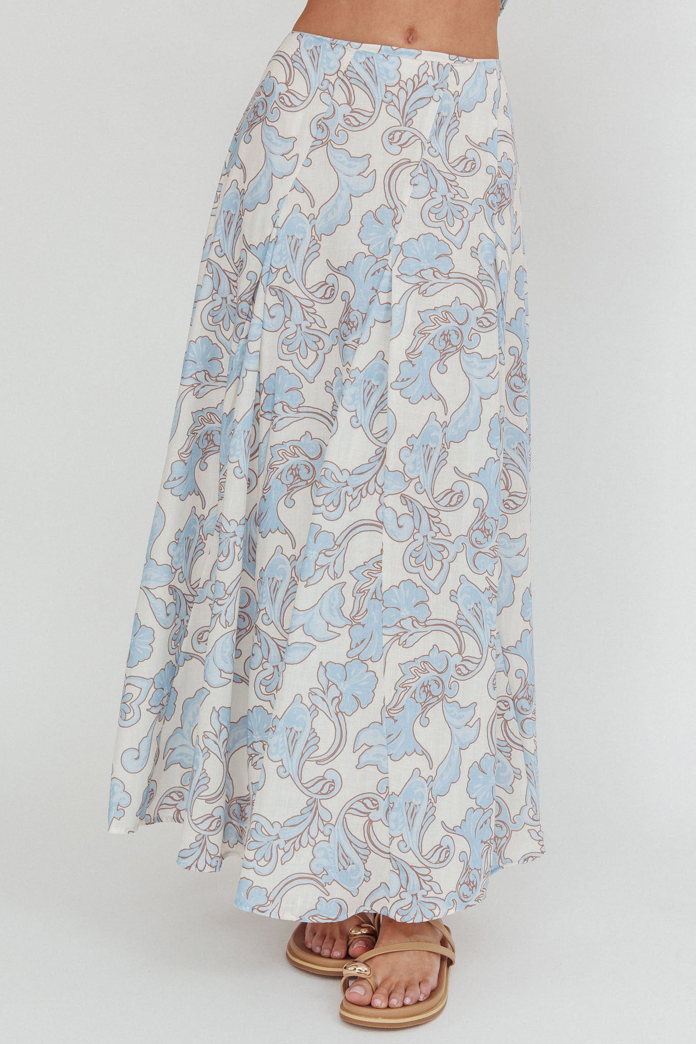 Morning Lights Godet Maxi Skirt Paisley by Selfie Leslie Australia