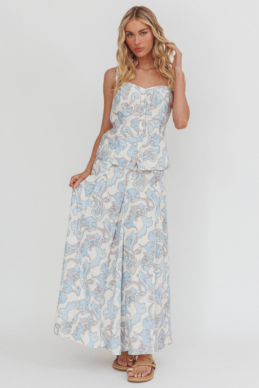 Morning Lights Godet Maxi Skirt Paisley by Selfie Leslie Australia