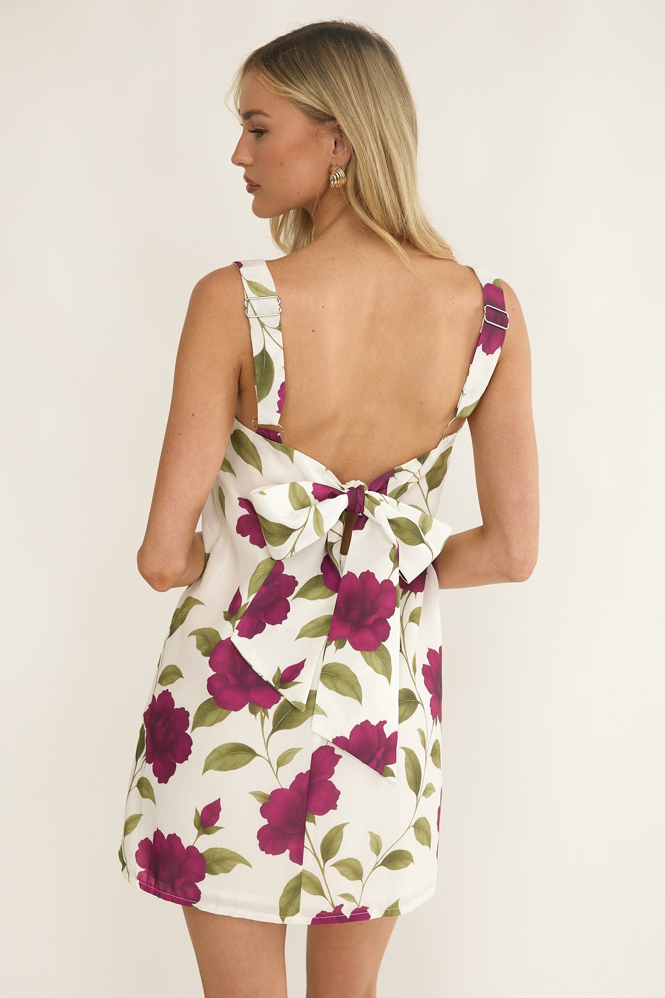 That Lady Bow Back Mini Dress Allegra Floral by Selfie Leslie Australia
