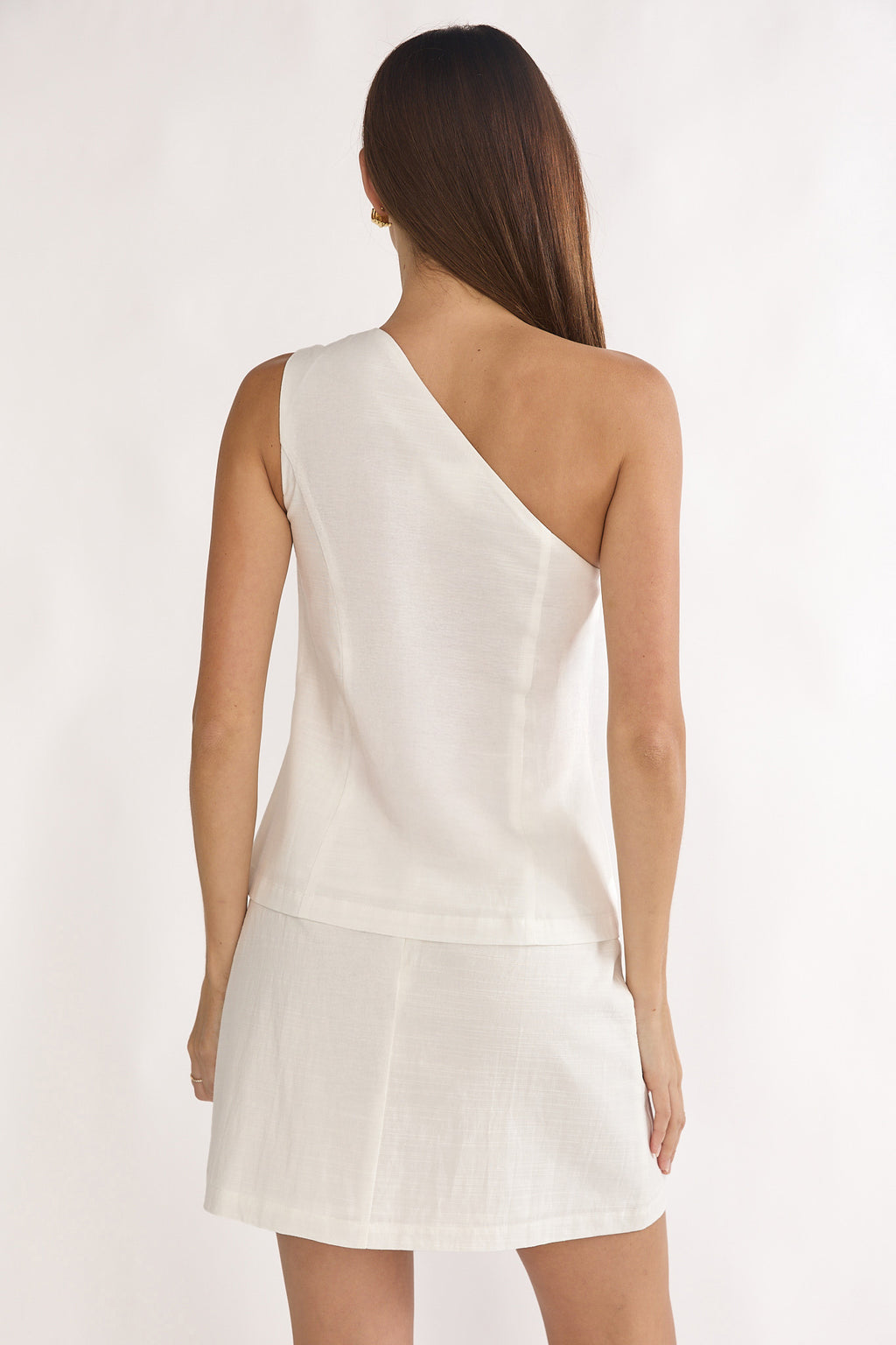 Alessora Button Trim Mini Skirt White by Selfie Leslie Australia