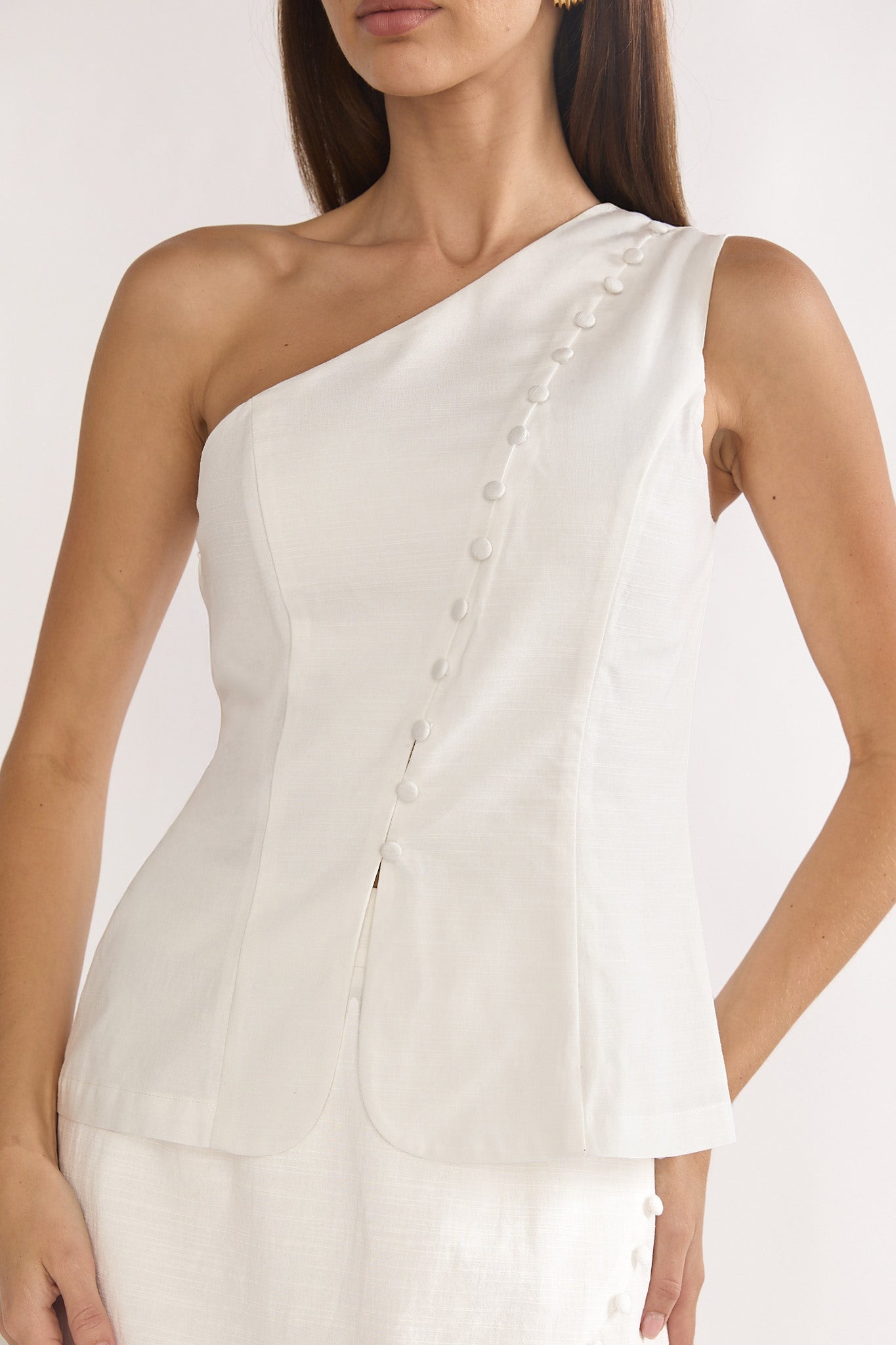 Alessora One Shoulder Top White by Selfie Leslie Australia