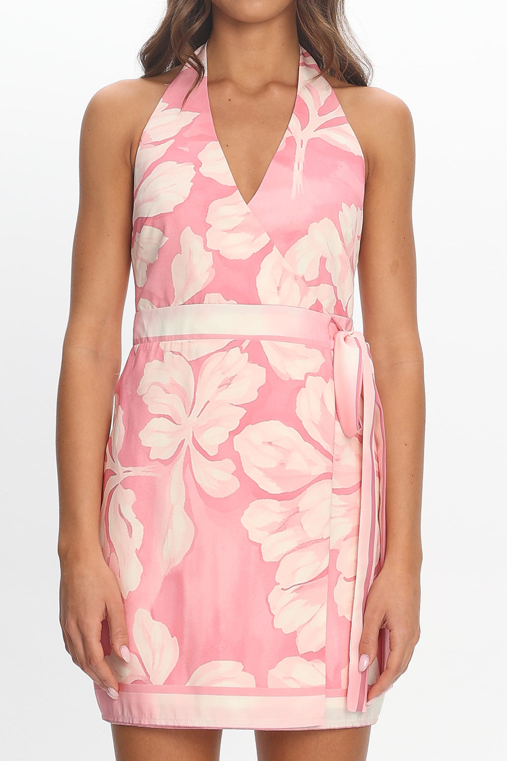 Orihime Halter Mini Dress Pink