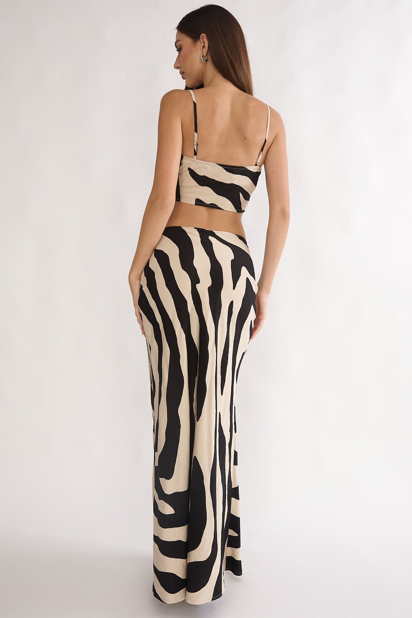 Blythe Maxi Skirt Zebra Black by Selfie Leslie Australia