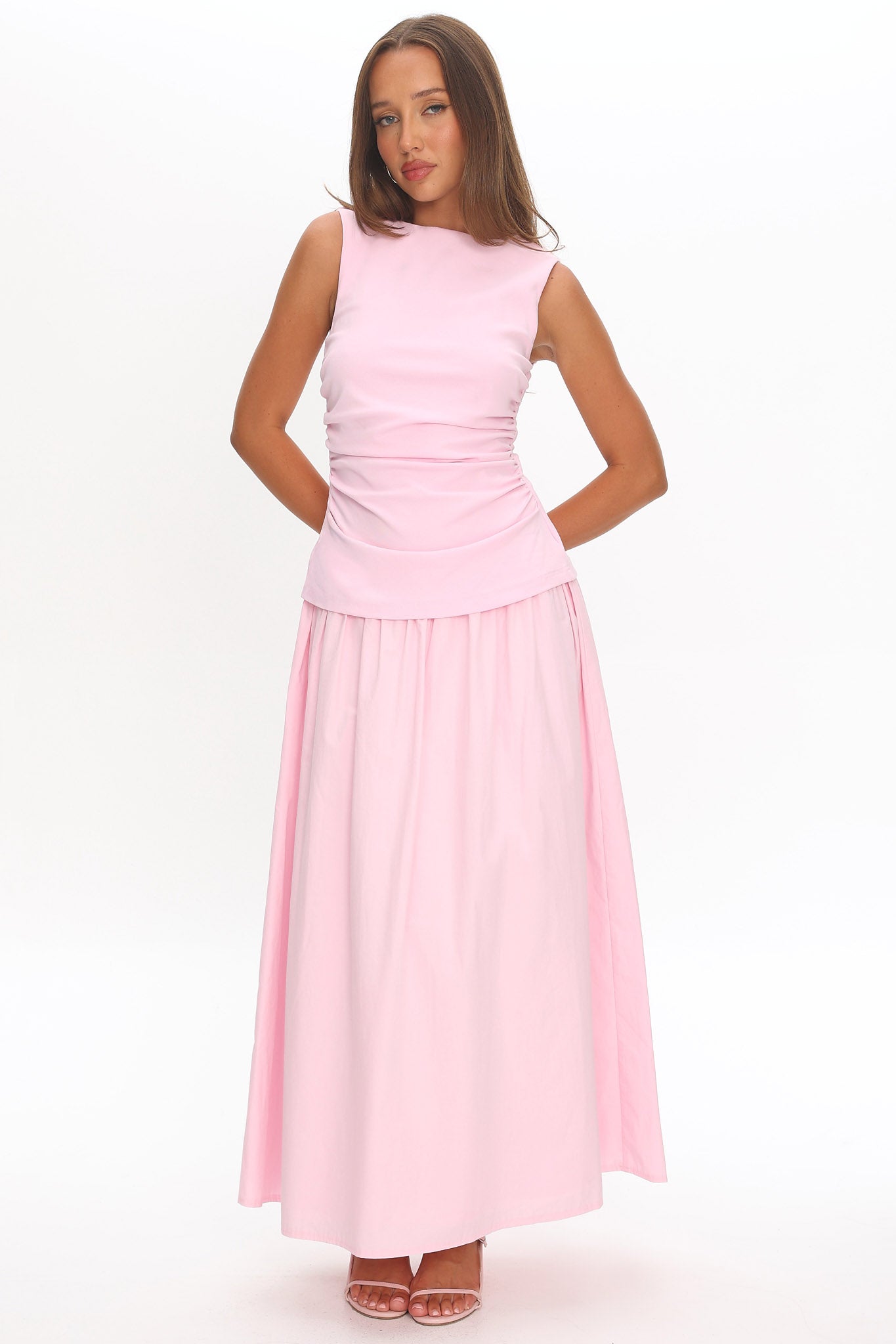 Keeeva Boatneck Maxi Dress Pink by Selfie Leslie Australia