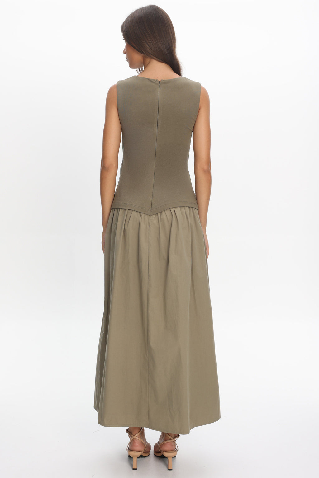 Keeeva Boatneck Maxi Dress Light Khaki by Selfie Leslie Australia