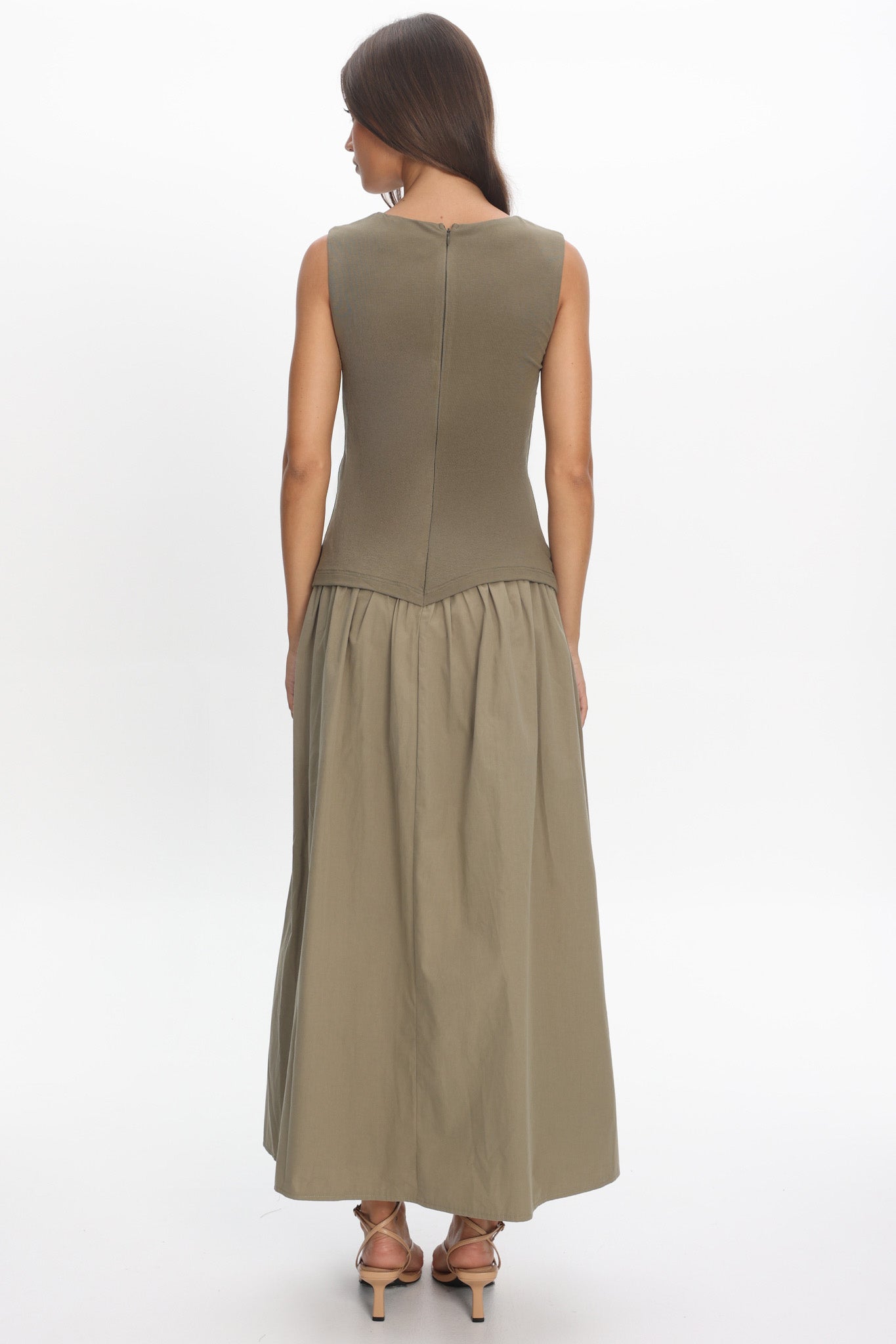 Keeeva Boatneck Maxi Dress Light Khaki by Selfie Leslie Australia