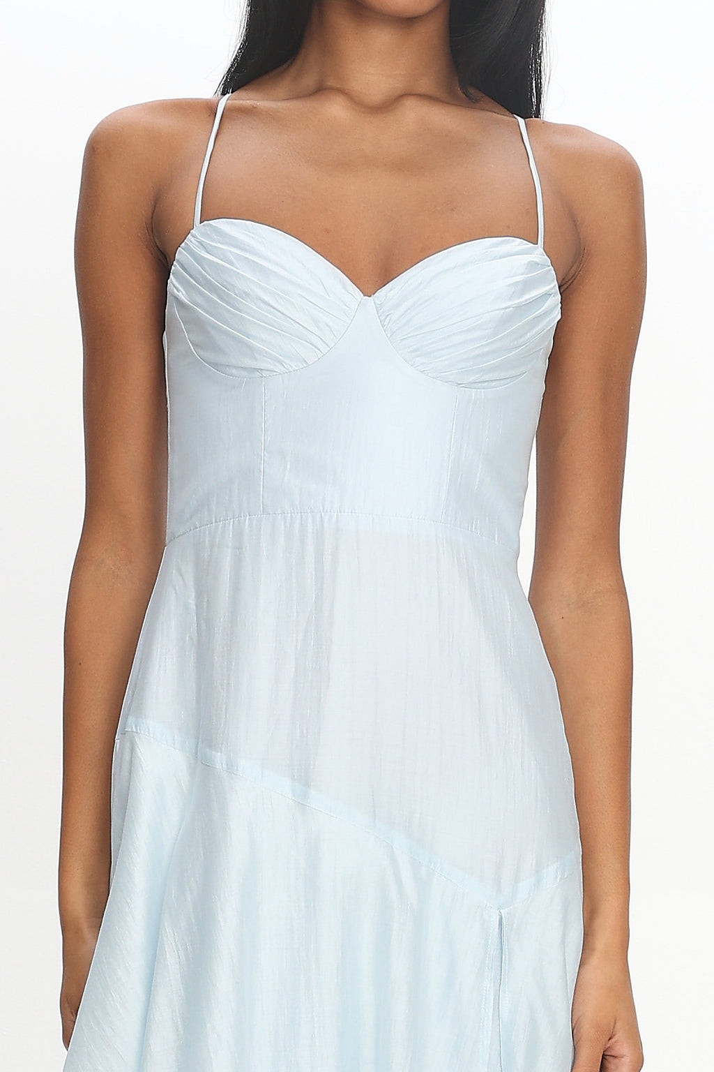 Tiered Tide Ruffle Maxi Dress Light Blue