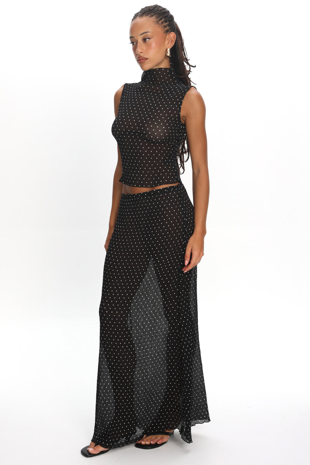 LIONESS Ford Maxi Skirt Onyx Polka by Selfie Leslie Australia