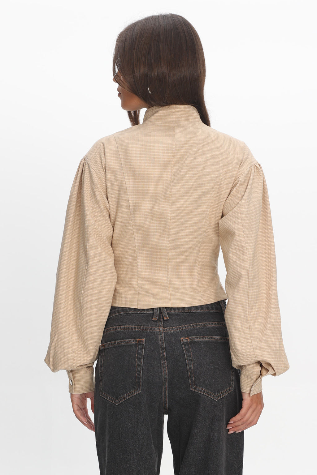 LIONESS Eclipse Jacket Beige Plaid by Selfie Leslie Australia