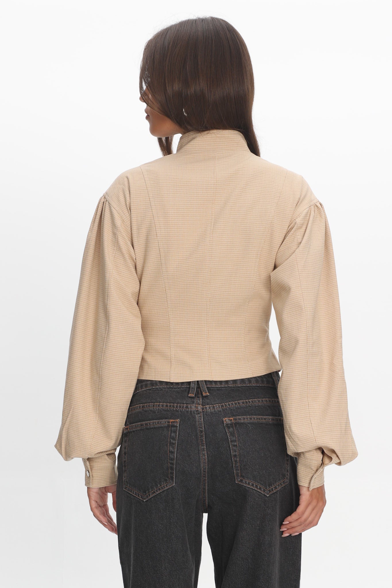 LIONESS Eclipse Jacket Beige Plaid by Selfie Leslie Australia