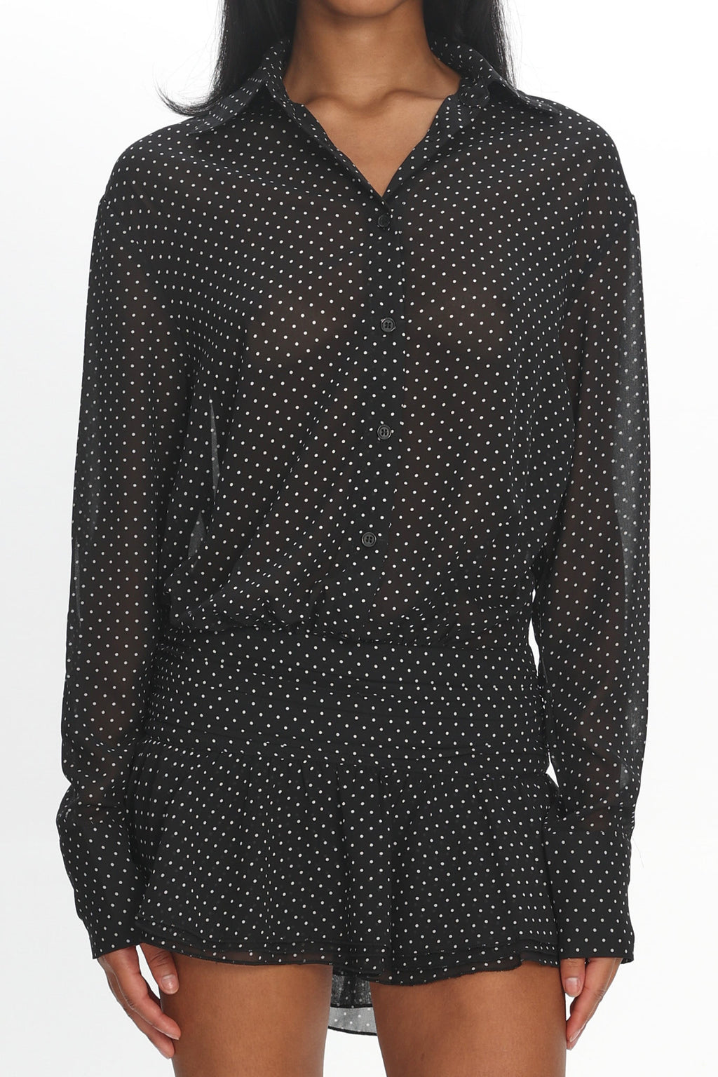 LIONESS Girls Girls Girls Mini Dress Onyx Polka by Selfie Leslie Australia