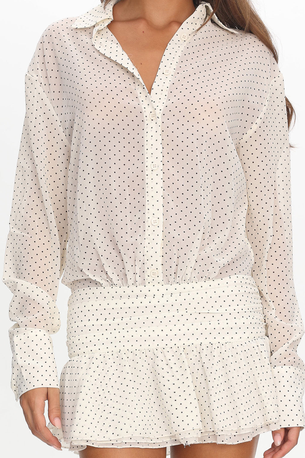 LIONESS Girls Girls Girls Mini Dress Porcelain Polka by Selfie Leslie Australia
