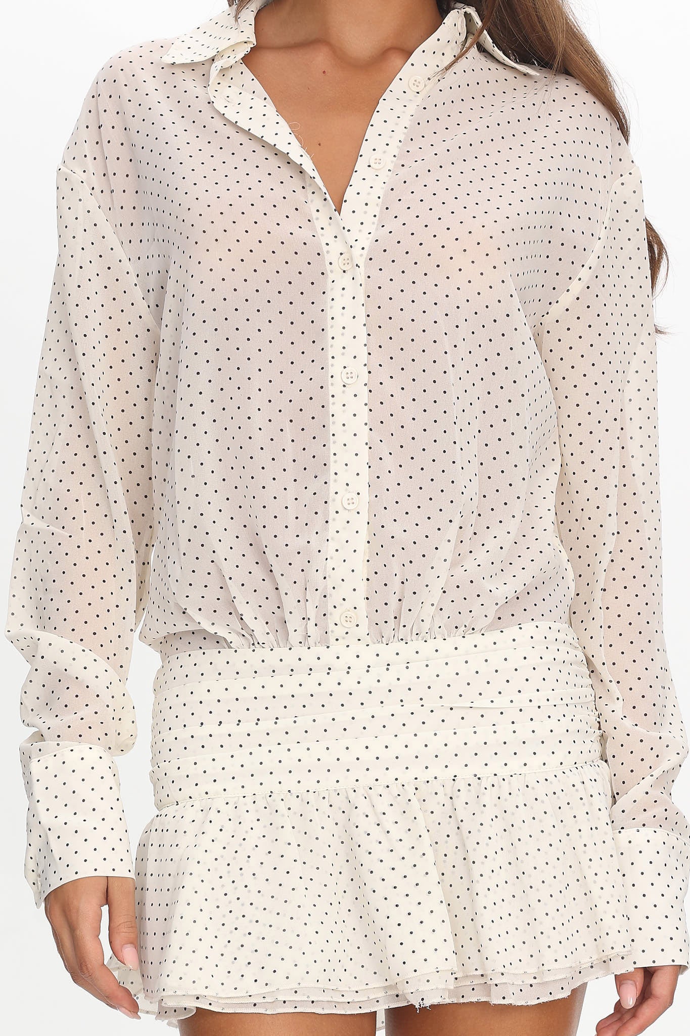 LIONESS Girls Girls Girls Mini Dress Porcelain Polka by Selfie Leslie Australia