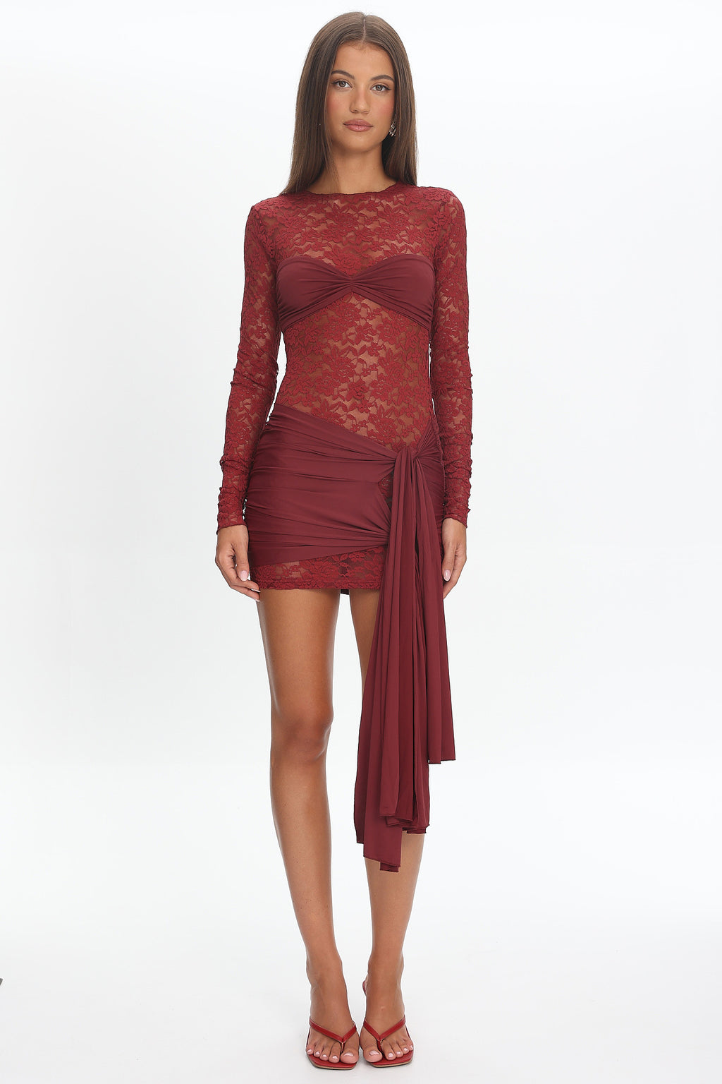LIONESS Midnight Mini Dress Garnet by Selfie Leslie Australia