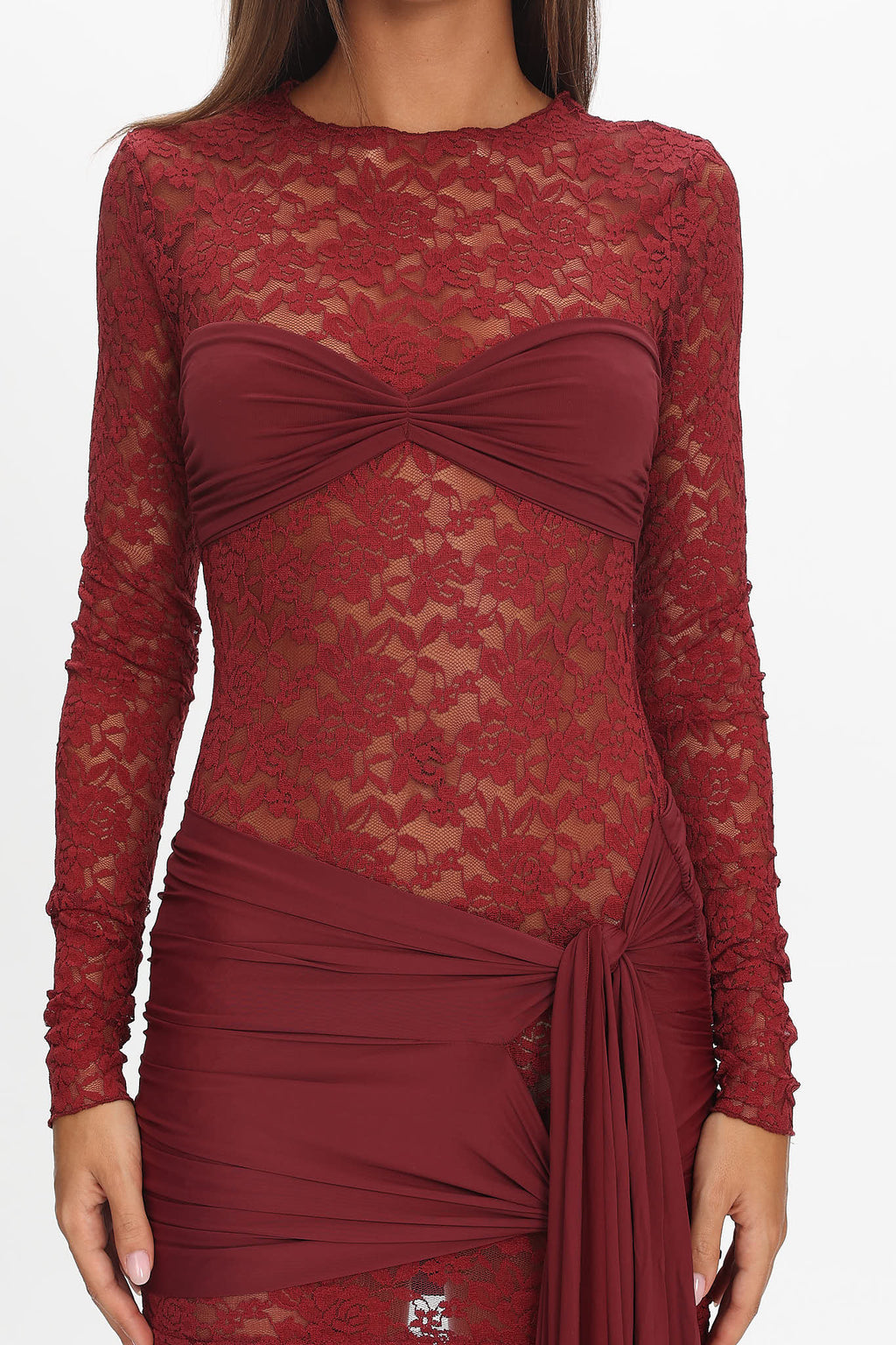LIONESS Midnight Mini Dress Garnet by Selfie Leslie Australia