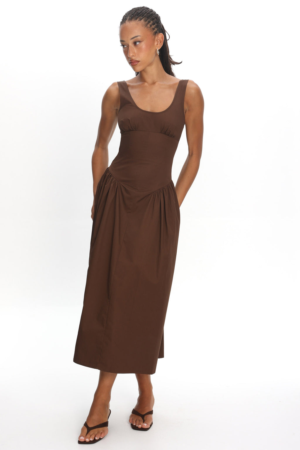 LIONESS Luna Rosa Maxi Dress Chocolate by Selfie Leslie Australia