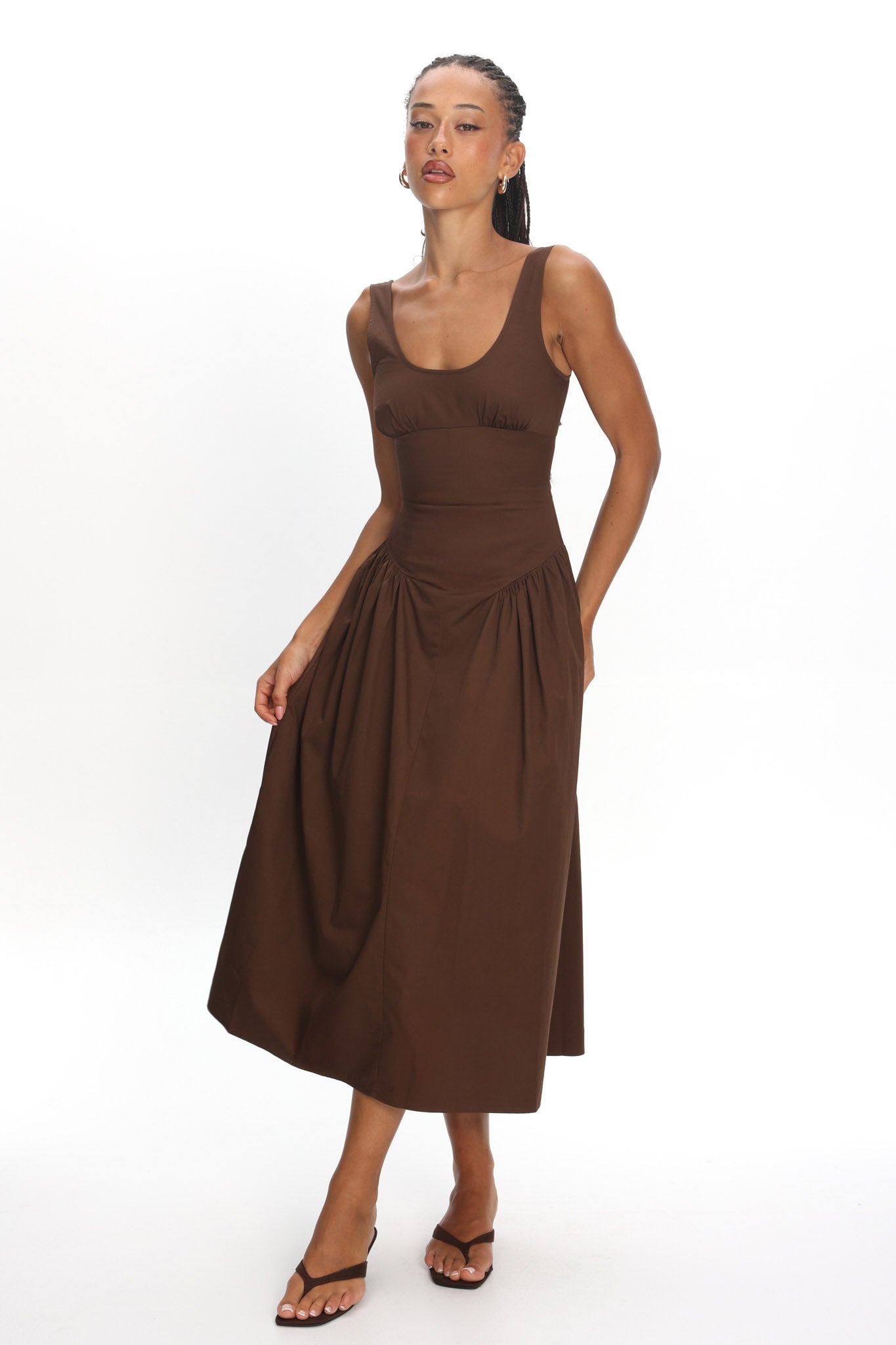 LIONESS Luna Rosa Maxi Dress Chocolate by Selfie Leslie Australia