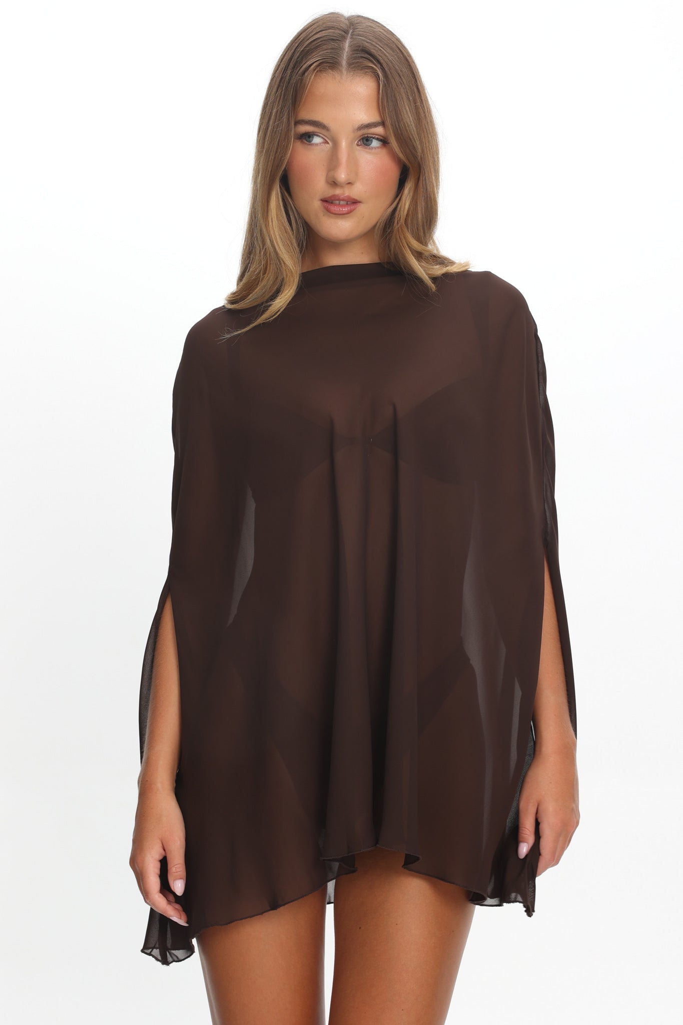 LIONESS Aura Poncho Chocolate by Selfie Leslie Australia