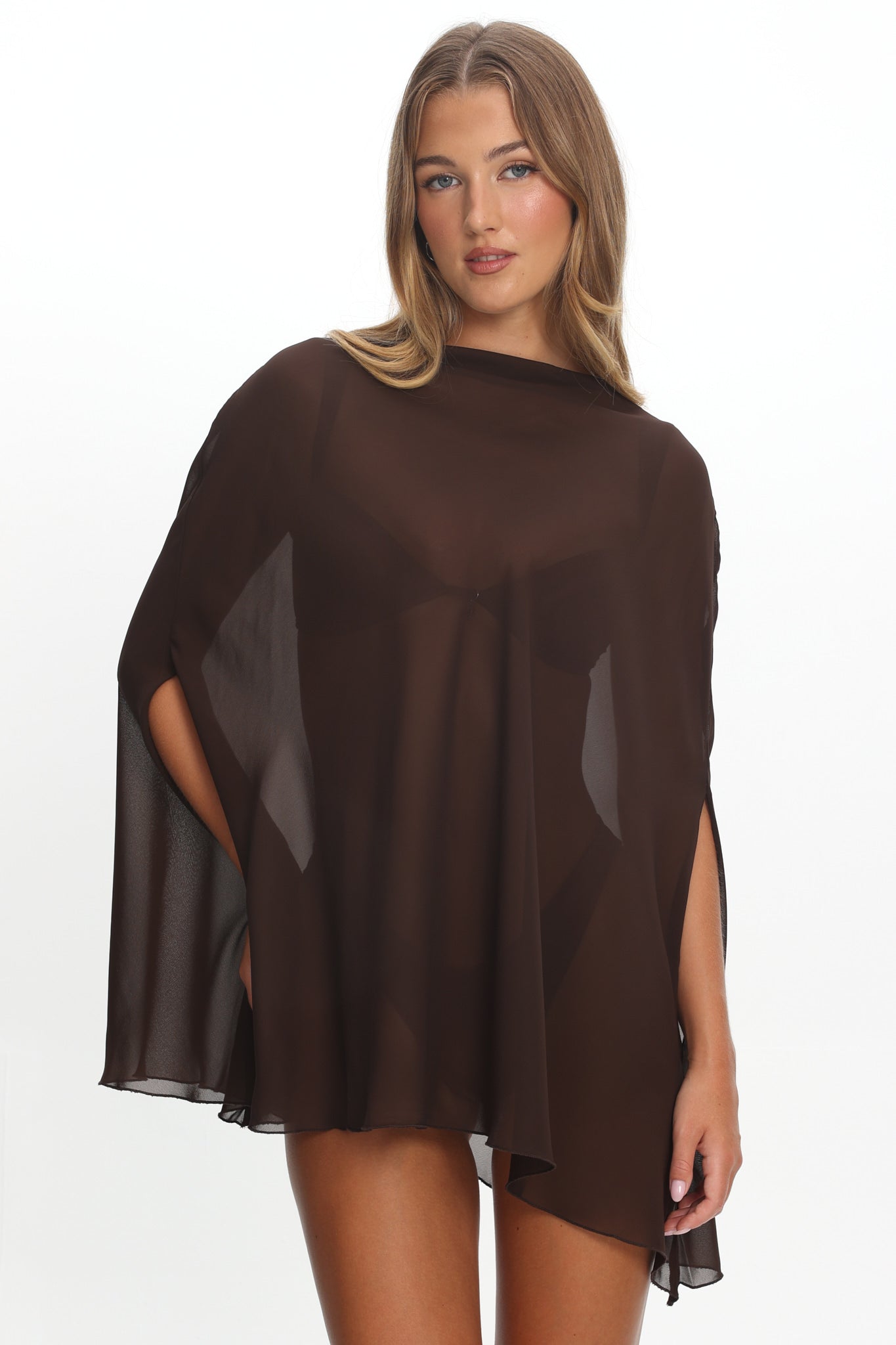LIONESS Aura Poncho Chocolate by Selfie Leslie Australia