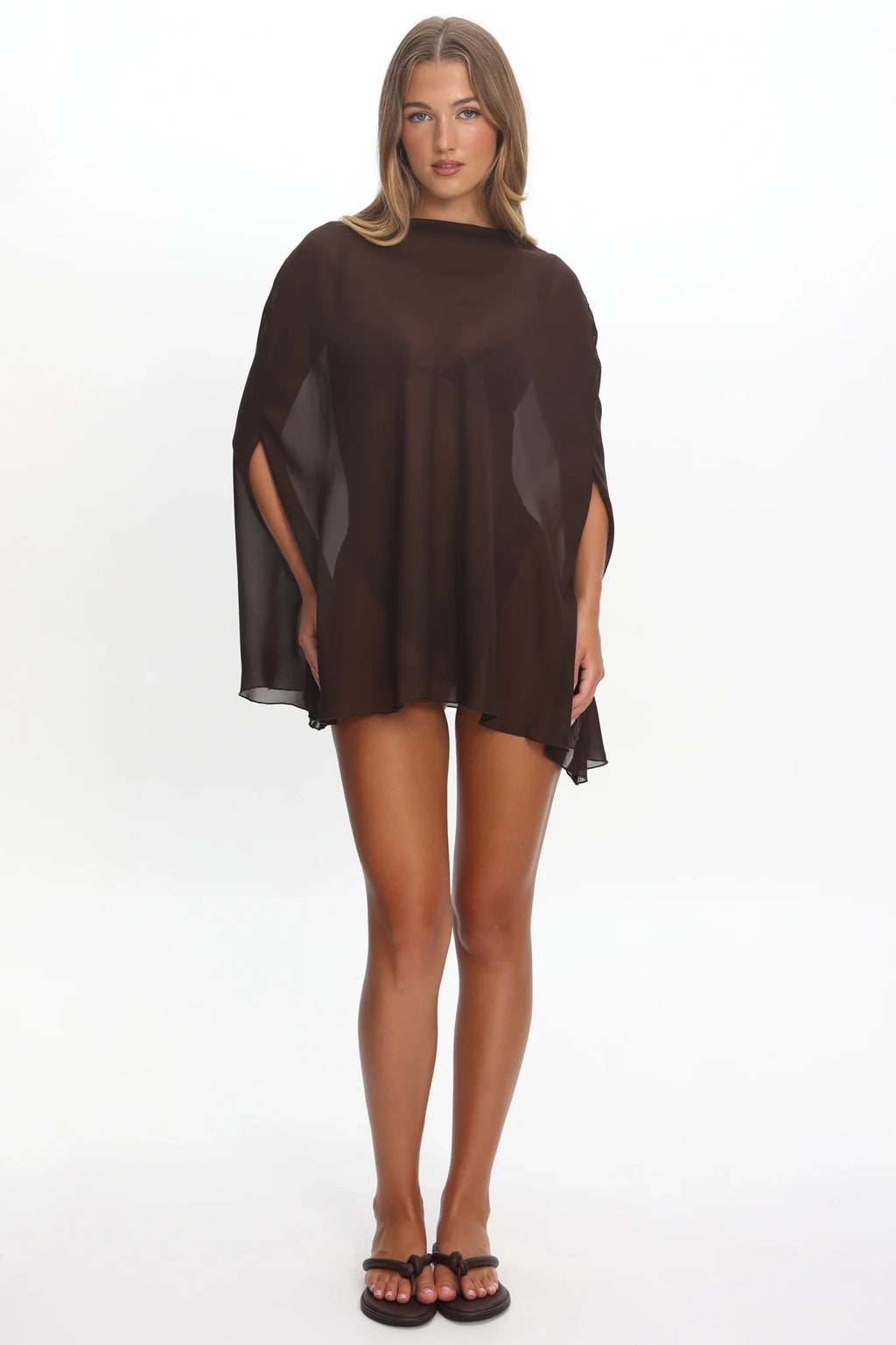 LIONESS Aura Poncho Chocolate by Selfie Leslie Australia